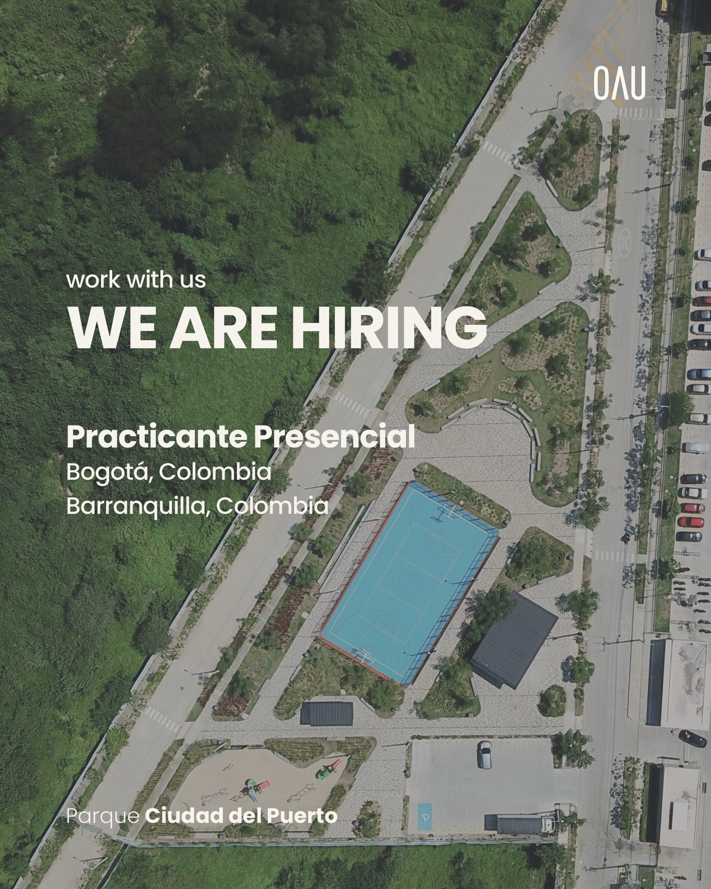 🛝We’re hiring: Practicante Arquitecto/a
Buscamos practicante de arquitectura para apoyar el desarrollo de proyectos para las oficinas de Barranquilla y Bogotá. Si te interesa trabajar en proyectos arquitectónicos y tienes experiencia en Revit, envíanos tu CV y portafolio.
BOG 📧 bogotastudio@oau.com.co
BAQ 📧 info@oau.com.co