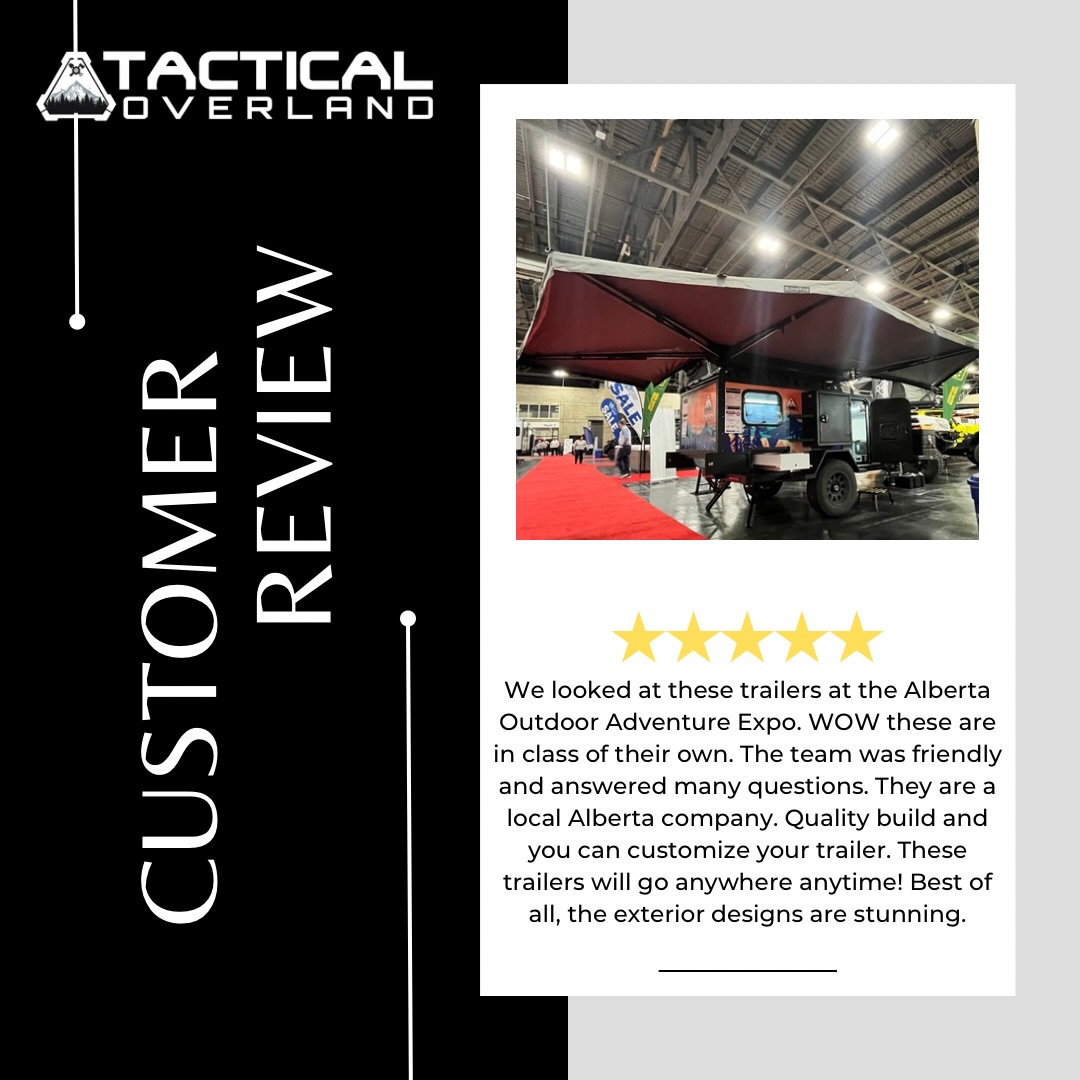 An oldie but a goodie 🙌
This review came in after the Alberta Outdoor Adventure Expo and it still fires us up.
We’re proud to be a local Alberta company building fully customizable trailers that are designed to go anywhere, anytime. Quality craftsmanship, bold exterior designs, and a team that’s here to answer every question.
Thank you for taking the time to share your experience. Reviews like this truly mean everything to our crew ☺️
#tacticaloverland #albertamade #overlandtrailer #adventure #camping