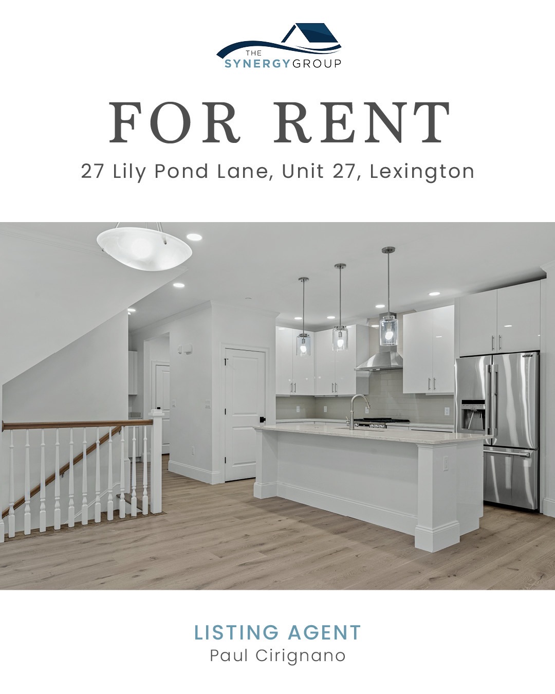 ā¼ļøLex Meadows Rental JUST LSITEDā¼ļø
27 Lily Pond Lane, Unit 27, Lexington MA
2 BEDS I 2.5 BATHS I 2,789 SF I $6,475
⨠Experience luxury townhouse living at Lex Meadows, a 21-house development built in 2022 by Seaver Properties.
š²Lex Meadows is an 11-acre wooded setting, abutting the Great Meadows conservation tract: 183 acres of hiking and biking trails.
šļø First and second floor suite style bedrooms.
š 2 car garage PLUS 2 car off street parking.
šļø Available May 1st, 2026.
*Photos are of similar unit.
LISTING AGENT
š¤ Paul Cirignano
š 781.570.9007
āļø Paul@TheSynergyREgroup.com