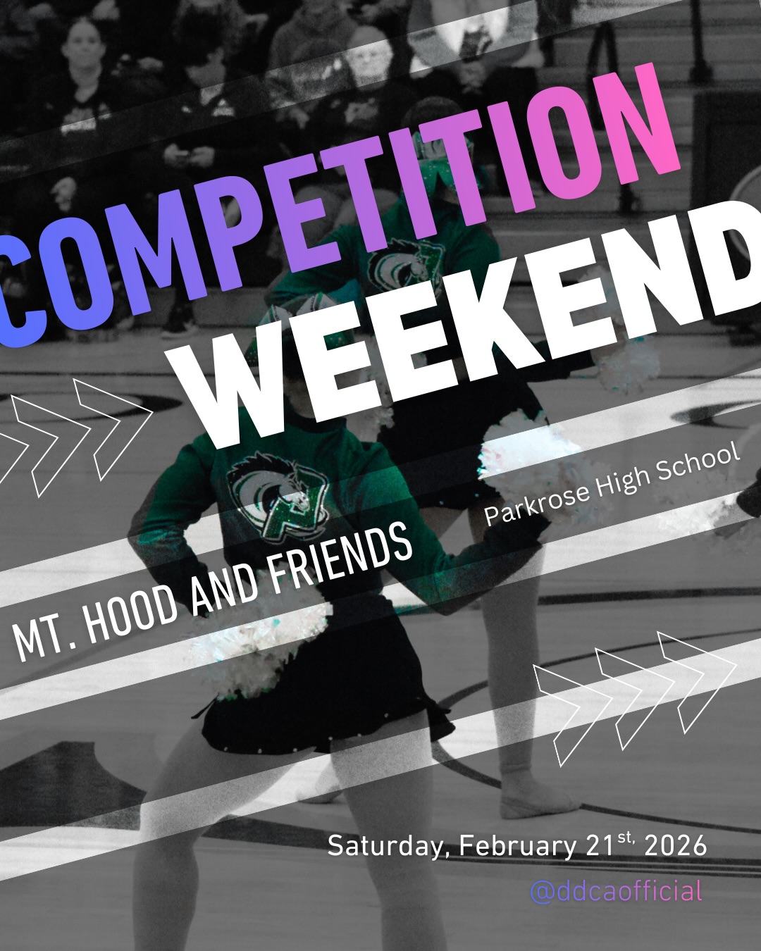 We’re back with another competition weekend! Just one competition this Saturday, the Mt. Hood and Friends competition at Parkrose with 21 teams! Check out @parkroseelite page for more details. Excited for another weekend of dance team 🖤
#danceteam #stateszn #4weekstostate