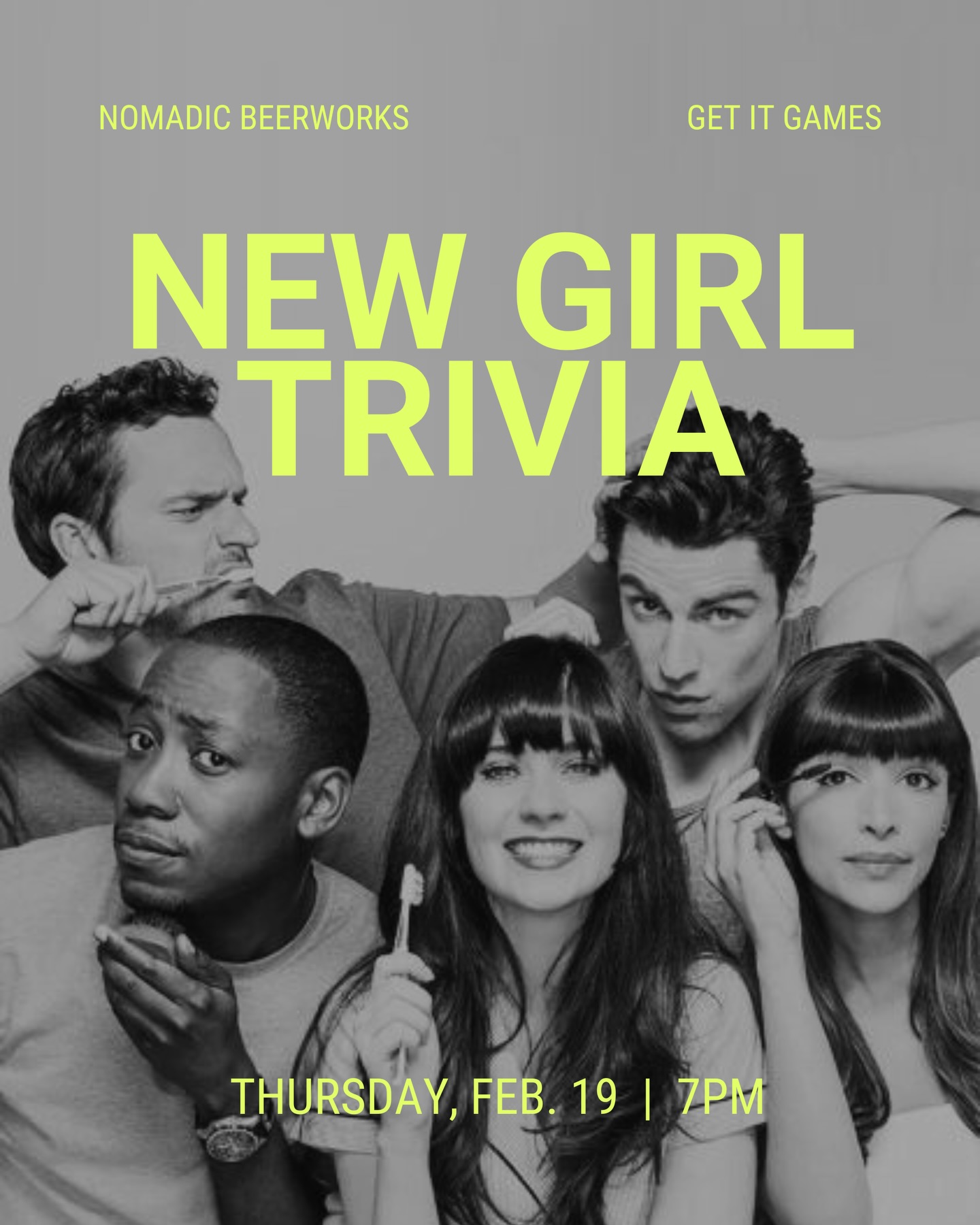Get your driving moccasins ready…New Girl trivia hosted by @get.it.games is tonight 🔥
Grab your crew and join us at 7pm in the taproom to test out your New Girl knowledge 👓💄👗 As always, we’ll have paninis to grub on, ice cold beer to wash ‘em down, and prizes for the winners! 🍻
Team sign ups are at 6:30, game starts at 7pm. Can’t wait to see y’all there!
Drop your favorite New Girl quote in the comments ⬇️
