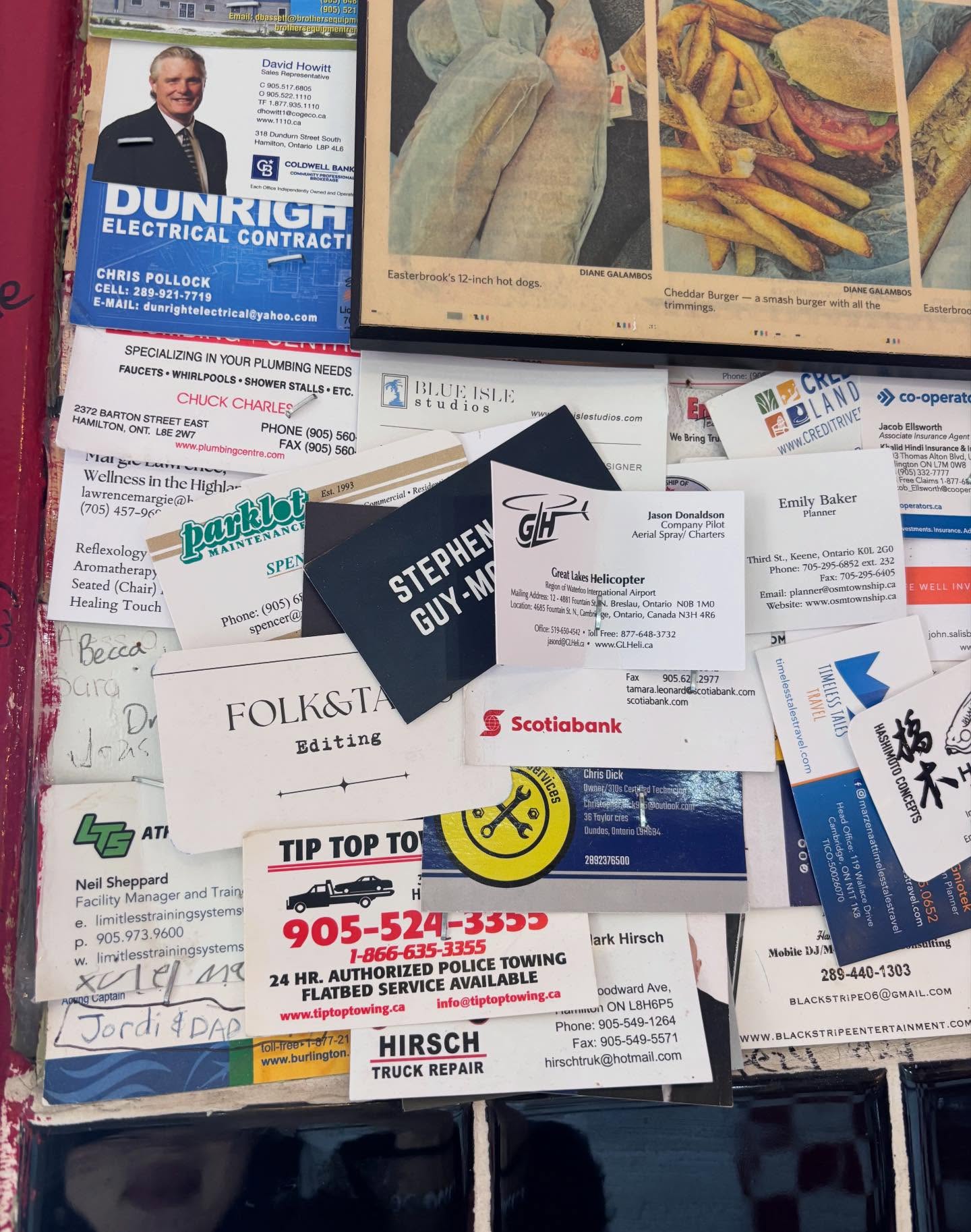 Yesterday I had lunch with my daughter at my favourite spot, the same spot my dad has been taking me for years. Since opening in the 1930s I’ve always loved looking at the business cards old and new plastered across the walls. Now, I get to add mine 🥰
#smallbusinesslove #womenownedsmallbusiness #bookeditor #canadianeditor #bookediting