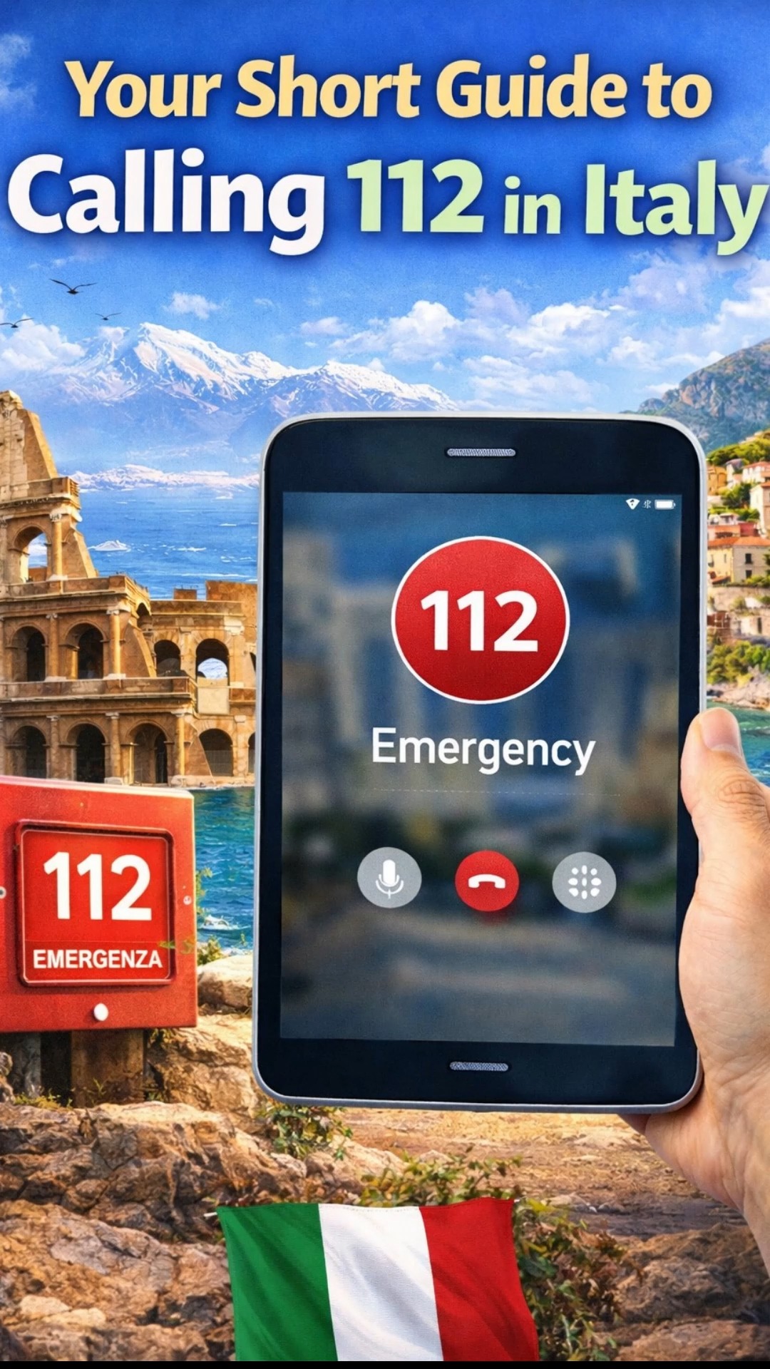 Don't let a medical emergency catch you off guard in Italy! 🇮🇹 This quick guide to calling 112 could be a lifesaver. From 'power words' to simple 'si/no' strategies, we've got you covered. 🚑💨 #ItalyTravel #TravelSafety #ReelsItaly #112Emergency #VisitItaly #travelgram#italy_vacations#travelsafety#instatravel#roma #milano #firenze#medicaltips#wanderlust#italianlife#emergencyservices