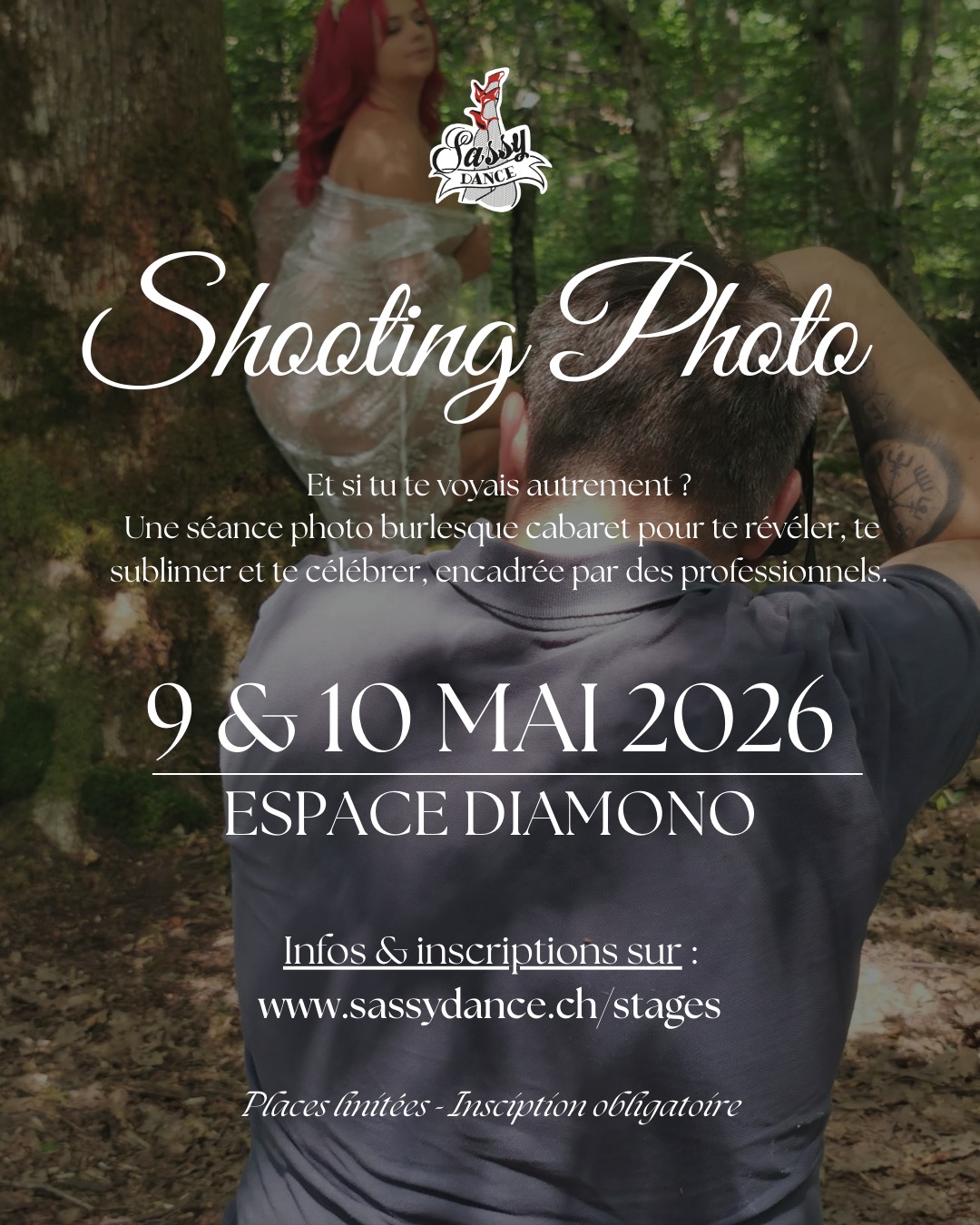 ✨ LE SPECTACLE EST COMPLET… MAIS LA LUMIÈRE T’ATTEND TOI. ✨
Les 9 & 10 mai 2026, je t’ouvre les portes d’une expérience unique :
un shooting photo Burlesque Cabaret 💄🎭
Ce n’est pas un simple shooting.
C’est un moment pour :
🔥 oser
✨ te révéler
💋 incarner ta puissance
💎 te voir autrement
Pendant 2h à 2h30, tu seras accompagné/e par une équipe professionnelle :
📸 photographe
💄 coiffeuse–maquilleuse
🎭 accompagnement artistique
Univers : Burlesque · Cabaret · Showgirl · Glamour
En intérieur, sur fond neutre.
💰 CHF 480.–
📸 10 photos travaillées incluses
👠 Accessoires possibles (ou apporte les tiens !)
👥 4 places par jour seulement
⚠️ Le spectacle est complet…
mais le shooting, lui, peut encore t’accueillir.
Si tu hésites, c’est peut-être justement pour toi.
Viens briller. ✨
Infos & inscription : lien dans la bio ou www.sassydance.ch/stages
#SassyDance #ShootingBurlesque #ConfianceEnSoi #CabaretVibes #Geneve