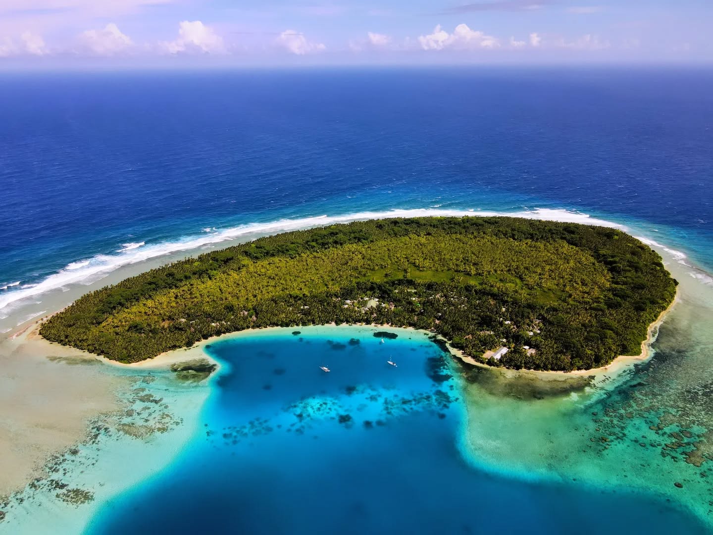 Having a great time in Lamotrek 🏝️
Drinking local tuba with the villagers 🍶, tasting traditional food like turtle 🐢, fixing solar panels and batteries 🔧, and playing hide-and-seek with the kids 🙈
Life off the grid at its best 🌊🏝️
#sailingyumyum #paradise #islandvibe #offthegrid
#sailingaroundtheworld