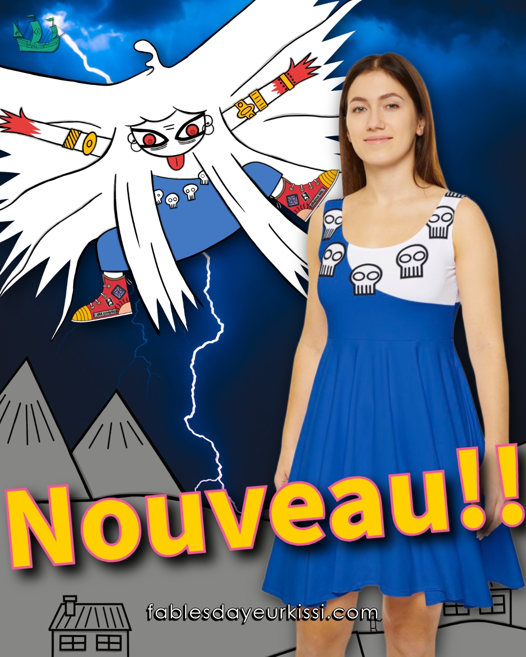 NOUVEAU !!
Elle est enfin disponible.
La Robe de P’tite Sophie quitte les pages de l’histoire pour entrer dans le réel. Inspirée de l’univers de Fables d’Ayeurkissi, cette création transforme l’art en vêtement et la poésie en mouvement.
Une pièce originale, confortable et expressive, parfaite pour celles et ceux qui aiment porter des créations qui racontent quelque chose.
Si tu veux soutenir le projet et porter un fragment de cet univers, la robe est maintenant disponible sur le site officiel.
www.fablesdayeurkissi.com
Procure-toi la tienne dès maintenant.
—
Fables d’Ayeurkissi est un univers où se rencontrent art, poésie et réflexion. À travers nos publications, découvre des créations originales, des aperçus exclusifs de nos œuvres à venir et les coulisses du projet.
Abonne-toi pour suivre l’évolution de l’univers et ne rien manquer des prochaines sorties.
#FablesdAyeurkissi #modeartistique #creationquebecoise #illustration #BDFrancophone #universfantastique #designindependan