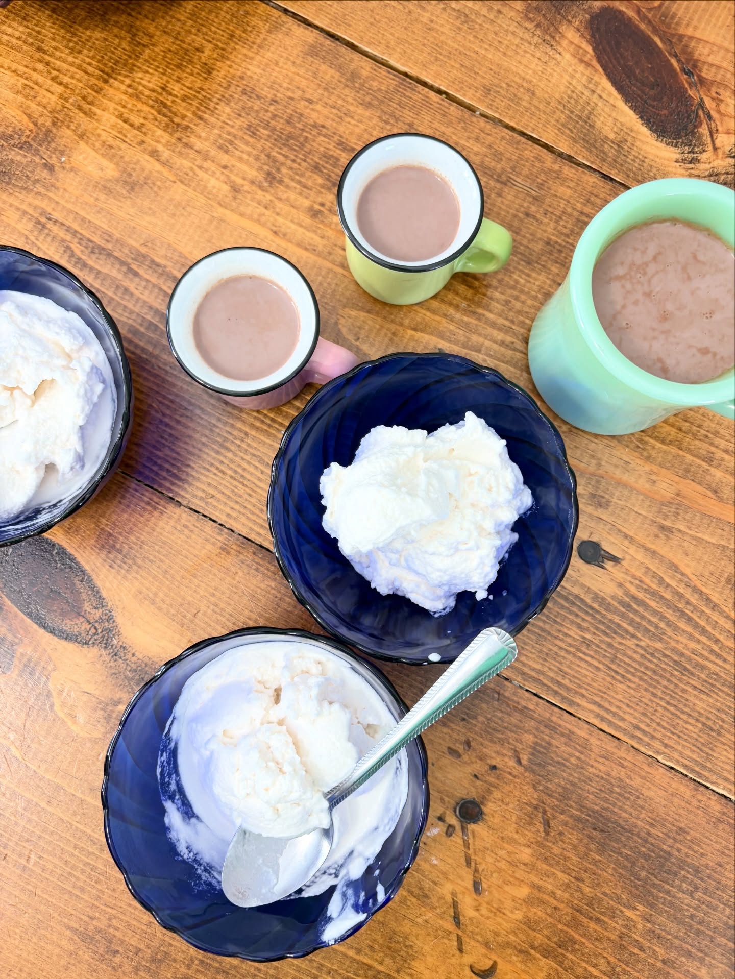 Snow ice cream and hot cocoa to top off an afternoon frolicking in the snow! ❄️
So happy to finally have some winter weather!