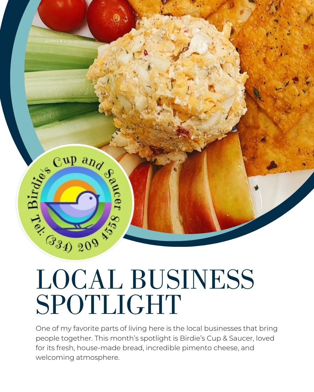 LOCAL BUSINESS SPOTLIGHT: @birdiescupandsaucer
One of my favorite parts of living here is the local businesses that bring people together. This month's spotlight is Birdie's Cup & Saucer, a gem tucked away on Opelika Road that's become a go-to for busy families, professionals, and anyone who loves good food without the hassle.
Their motto says it all: "We cook so you don't have to."
Birdie's is known for fresh, house-made bread, incredible pimento cheese, and a welcoming atmosphere that makes you feel like family. Whether you need a quick weeknight meal, hosting guests, or just craving something homemade without the prep work, they've got you covered.
📍 555 Opelika Road, Apt 4, Auburn
📞 334.209.4558
📧 orders4cupandsaucer@gmail.com
🕒 Open Mon-Fri 10am-5:30pm, Sat 10am-2pm (Closed Sunday)
Order online at www.birdiescupandsaucer.com or stop by and see what's cooking!
Supporting local businesses like Birdie's is what makes our community thrive. Give them a try and tell them April sent you! 💙