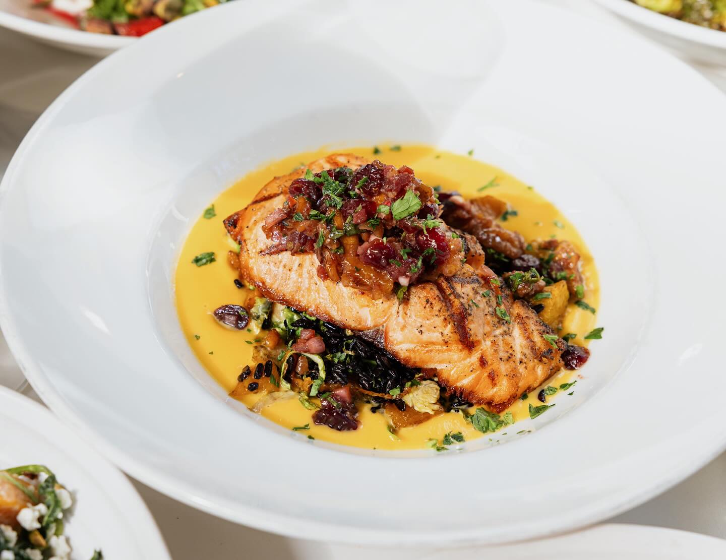 reel in the flavor 🐟fresh salmon waiting for you today at lunch#cafeteria15l #salmon #salmonrecipes