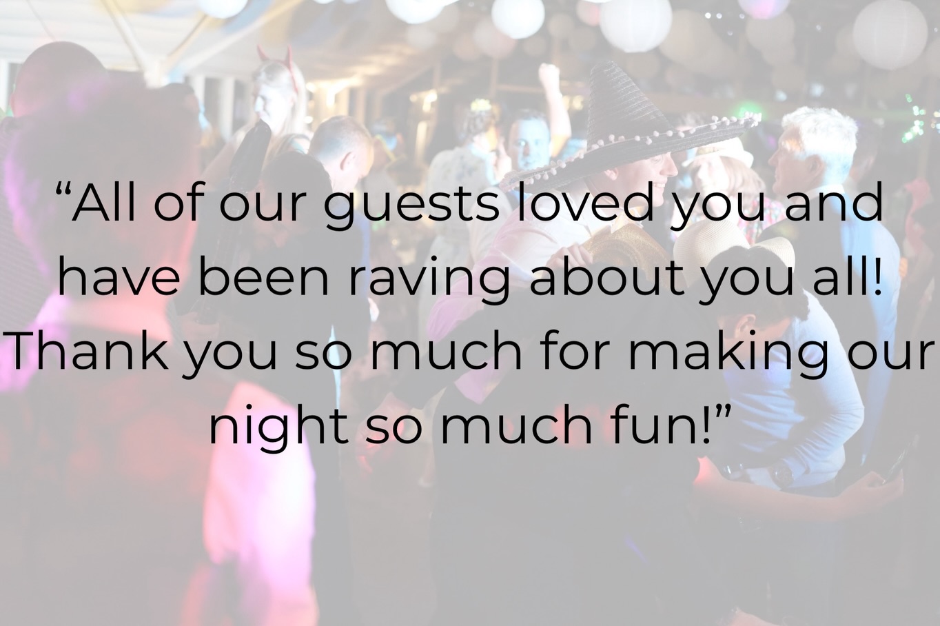 “I just wanted to reiterate how incredible you all were last night. All of our guests loved you and have been raving about you all! Thank you so much for making our night so much fun!”
.
Moments like this are why we love what we do! ❤️
.
#manchesterwedding #cheshirewedding #weddingband