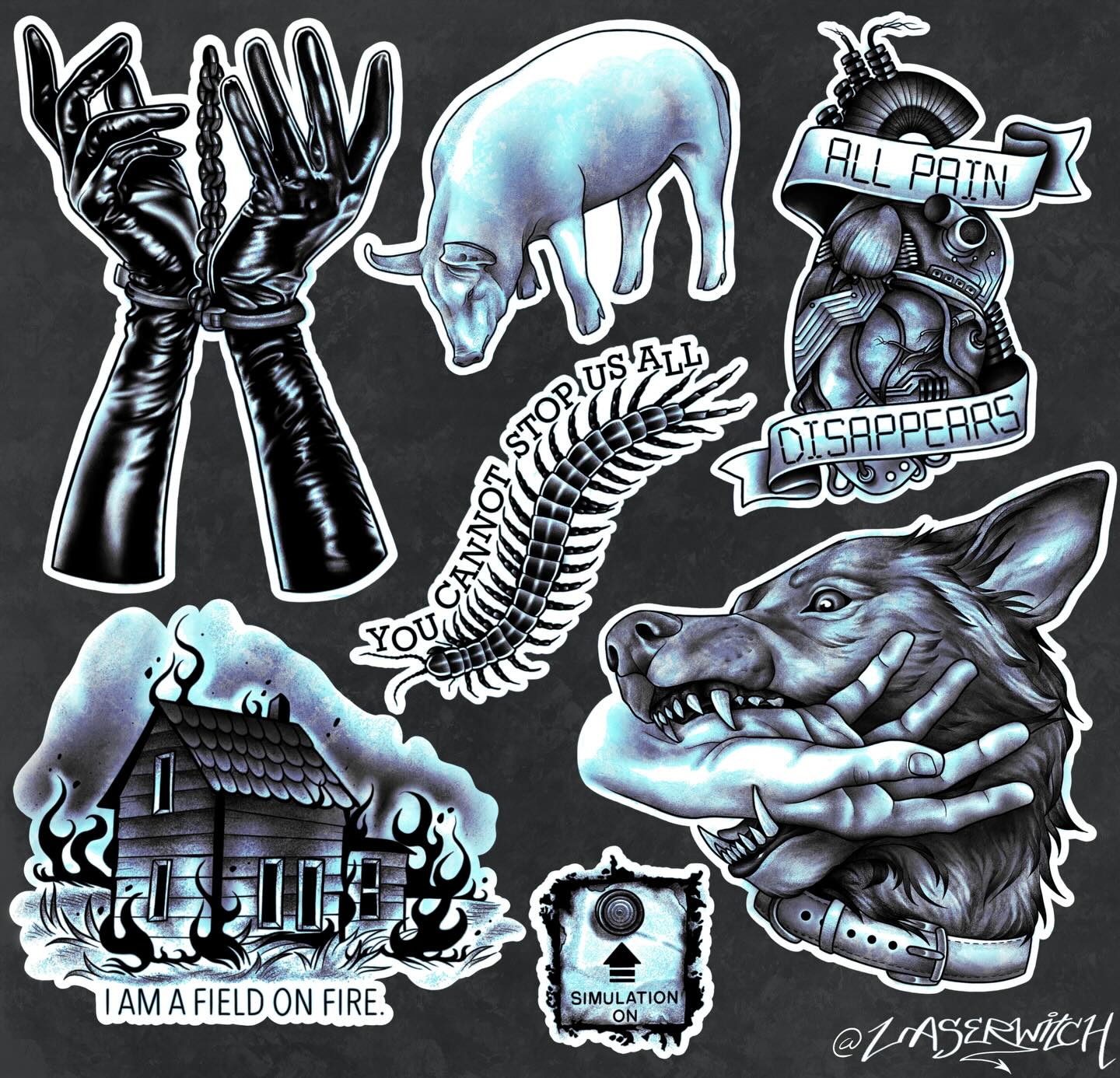 Got some fresh NIN flash + stickers ahead of tonight’s show 🐖 These are repeatable designs! Shoot me an email to book & cure that post-concert depression
Sticker sheets didn’t arrive in time for me to give out tonight (🥲) so if you want one, hit me up or drop by the shop this week!
#nineinchnails #fiservforum #tattooflash #nineinchnailstattoo #milwaukeetattoo @nineinchnails