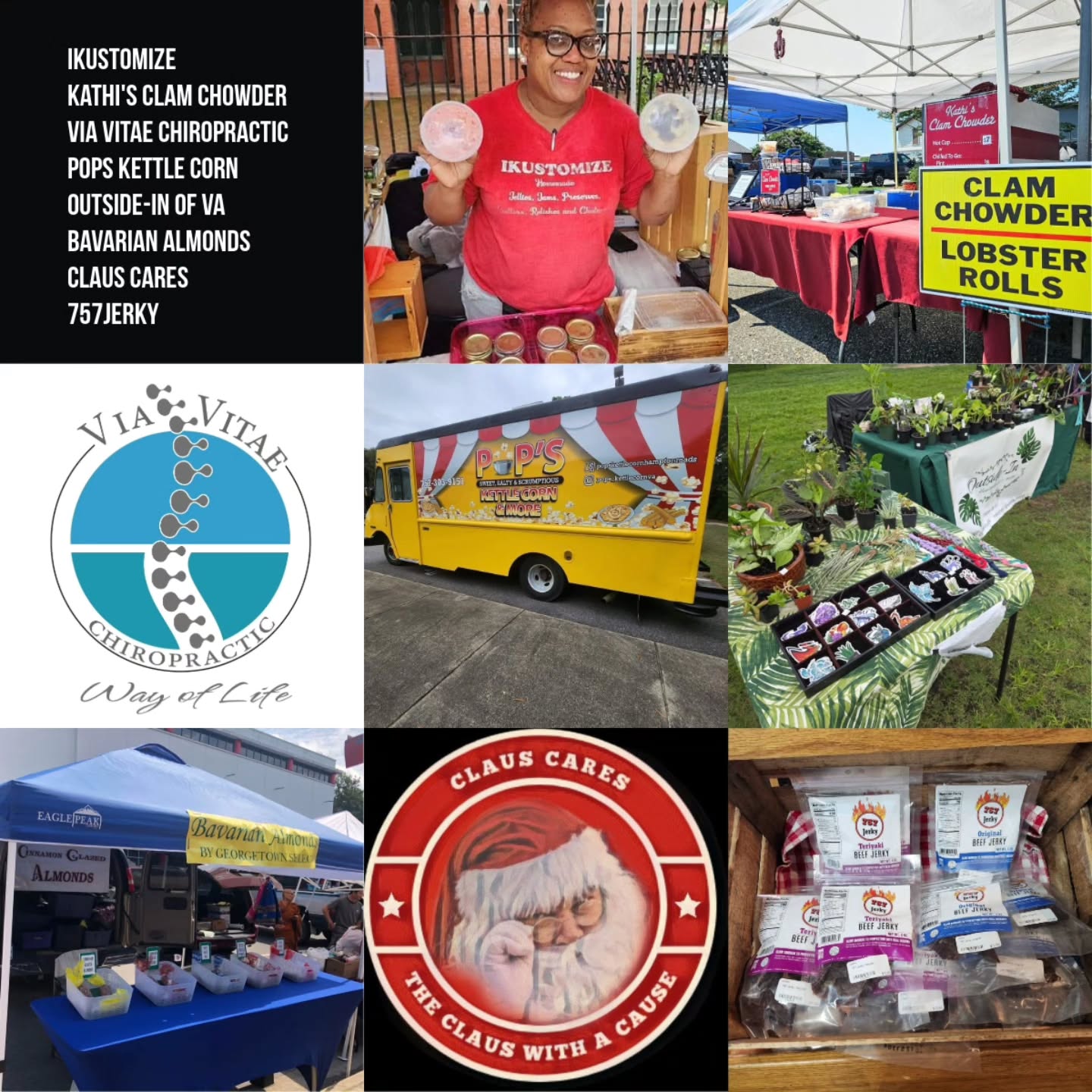 The vendors really help make Hunger Bash a success.
Go check out their pages, give them a follow, show some love.
Here we go!
IKustomize
Kathi's Clam Chowder
@viavitaechiropractic
@pops_kettlecornva
@outside_inofva
Bavarian Almonds
@757jerky
And the wonderful list of local vendors continues.
Sunday, March 1st, 12-4pm at @oozlefinchbeers
81 Patch Road, Fort Monroe, VA 23651
@claus_cares will be collecting donations for humans and for the pets.
#HungerBashIV #oozlefinchbeers #ClausCares