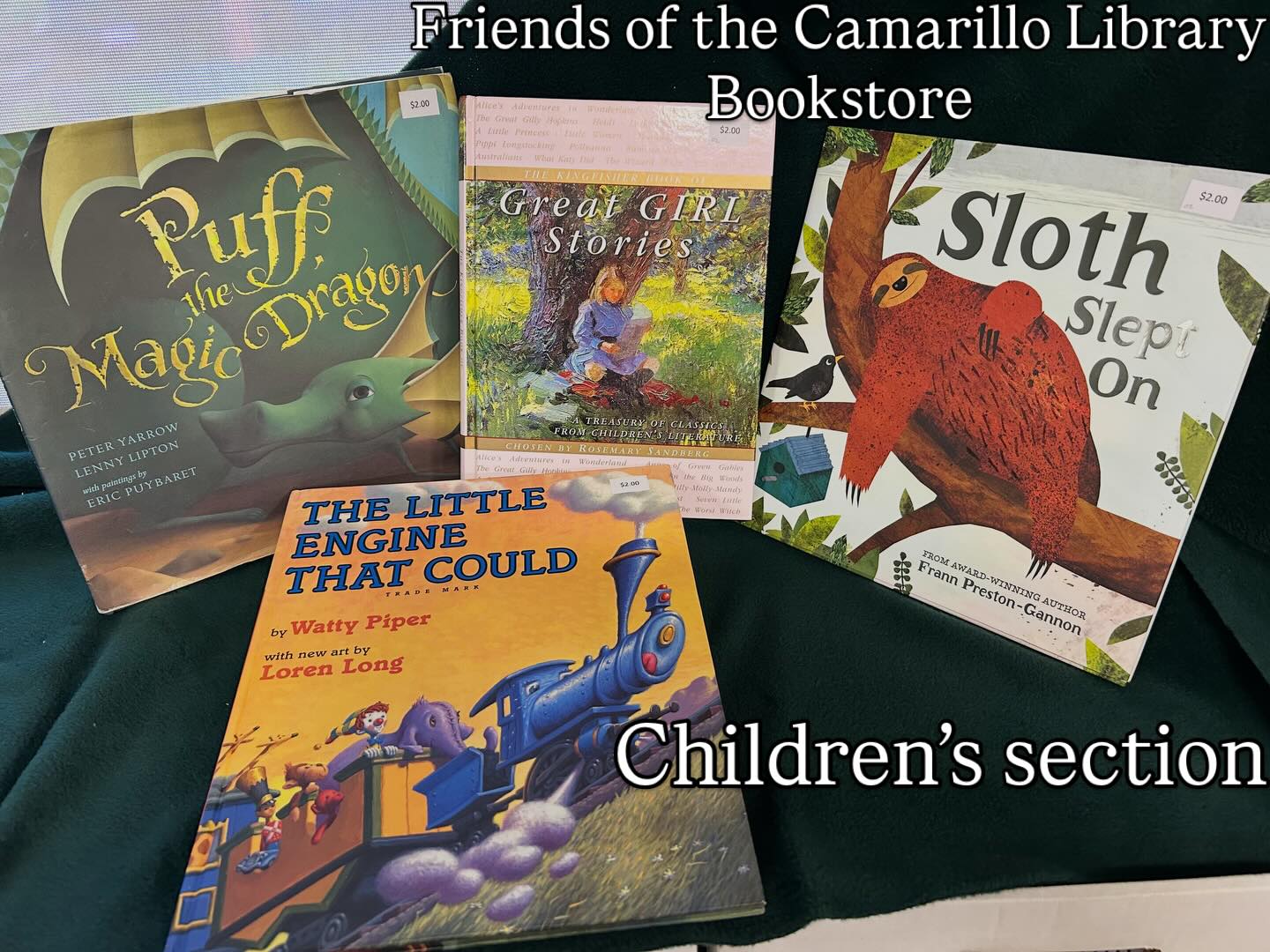 There are gift quality books in the children’s corner of the bookstore. They are usually priced at $2 or $3 and make great gifts for any special occasion. #friendsofthecamarillolibrary #childrensbook #camarillolibrary #read #donate