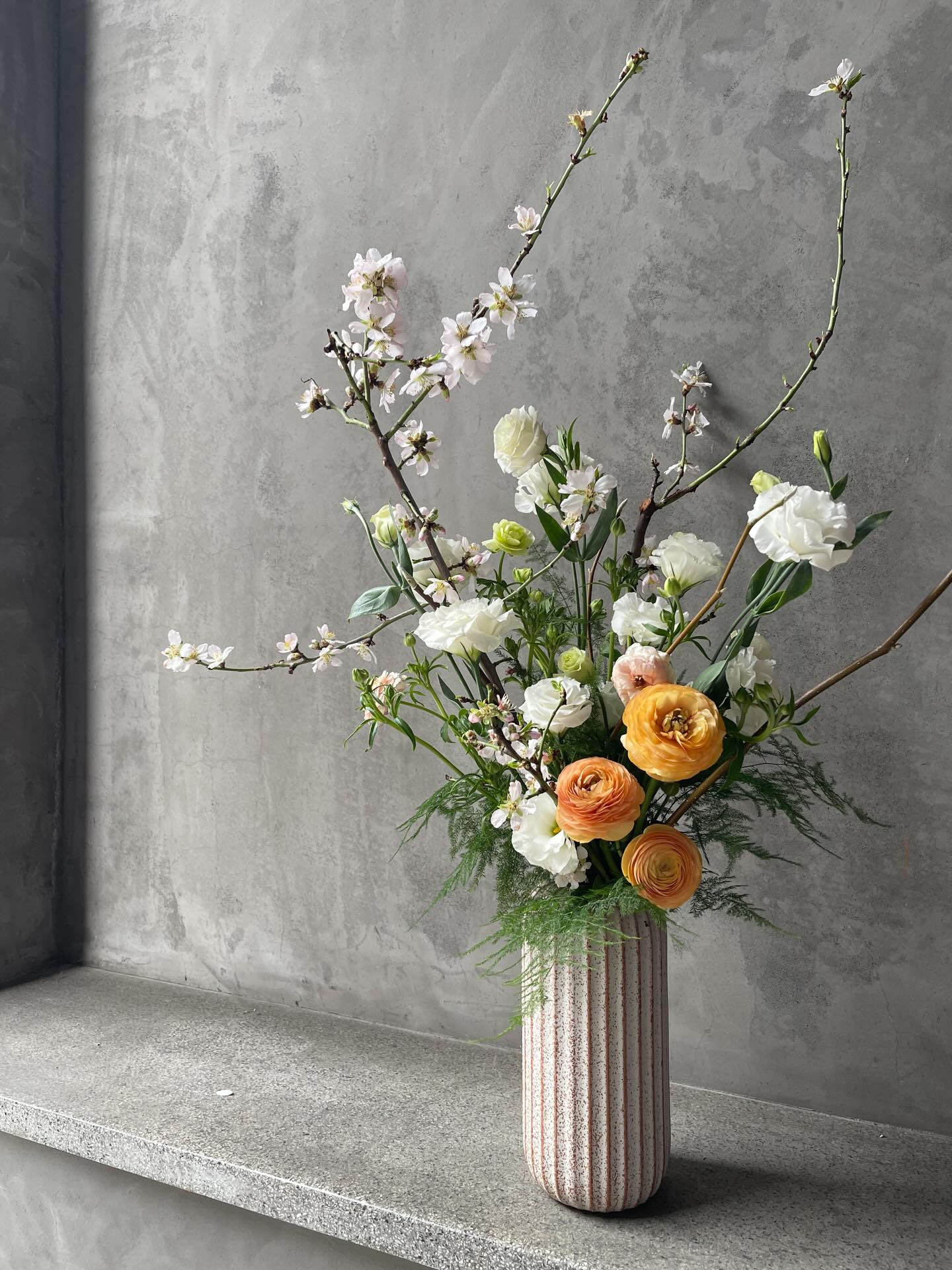 When it’s the season it’s hard not to include a blossoming branch into every arrangement.
Planning a wedding for next year? We suggest March.