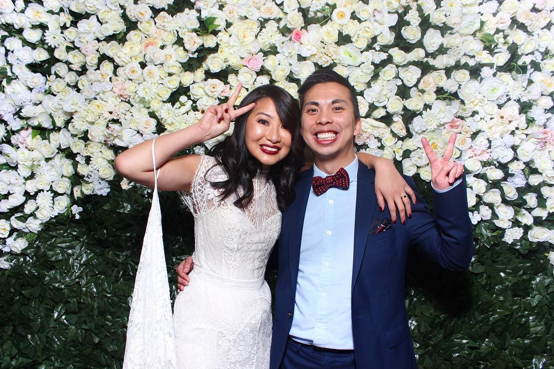 Congrats to Ann and Arthur 🎉Flower wall & photobooth by @openairphotoboothau