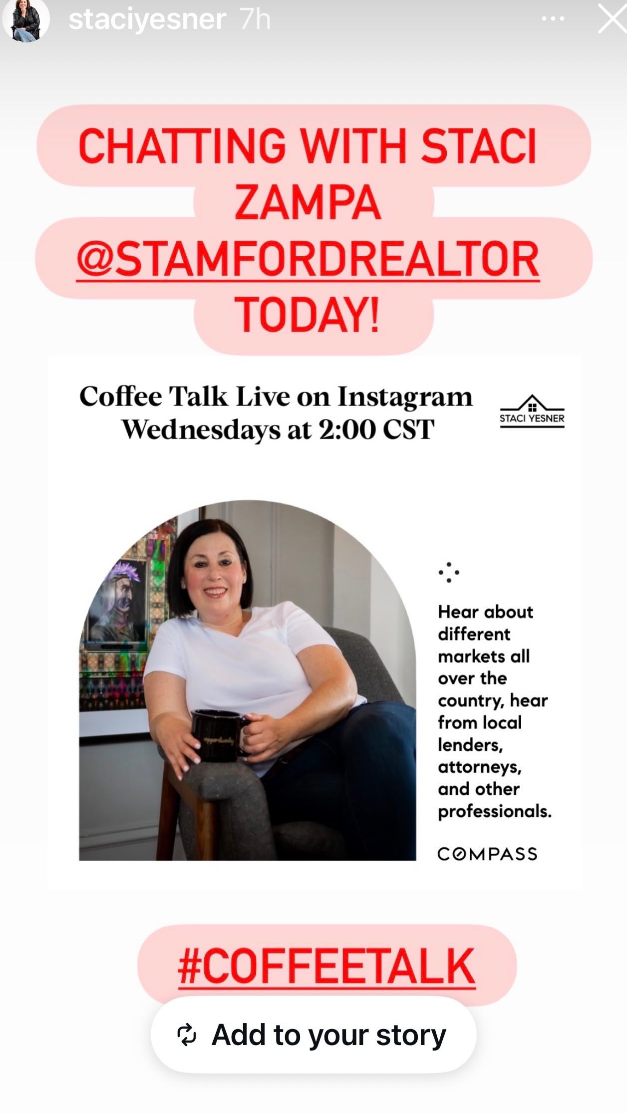 So fun to chat with Staci Zampa @stamfordrealtor and to find out more about how she got into real estate and settled in Stamford. We talked about the importance of collaborating without ego and the amazing connections we have made being with Compass.