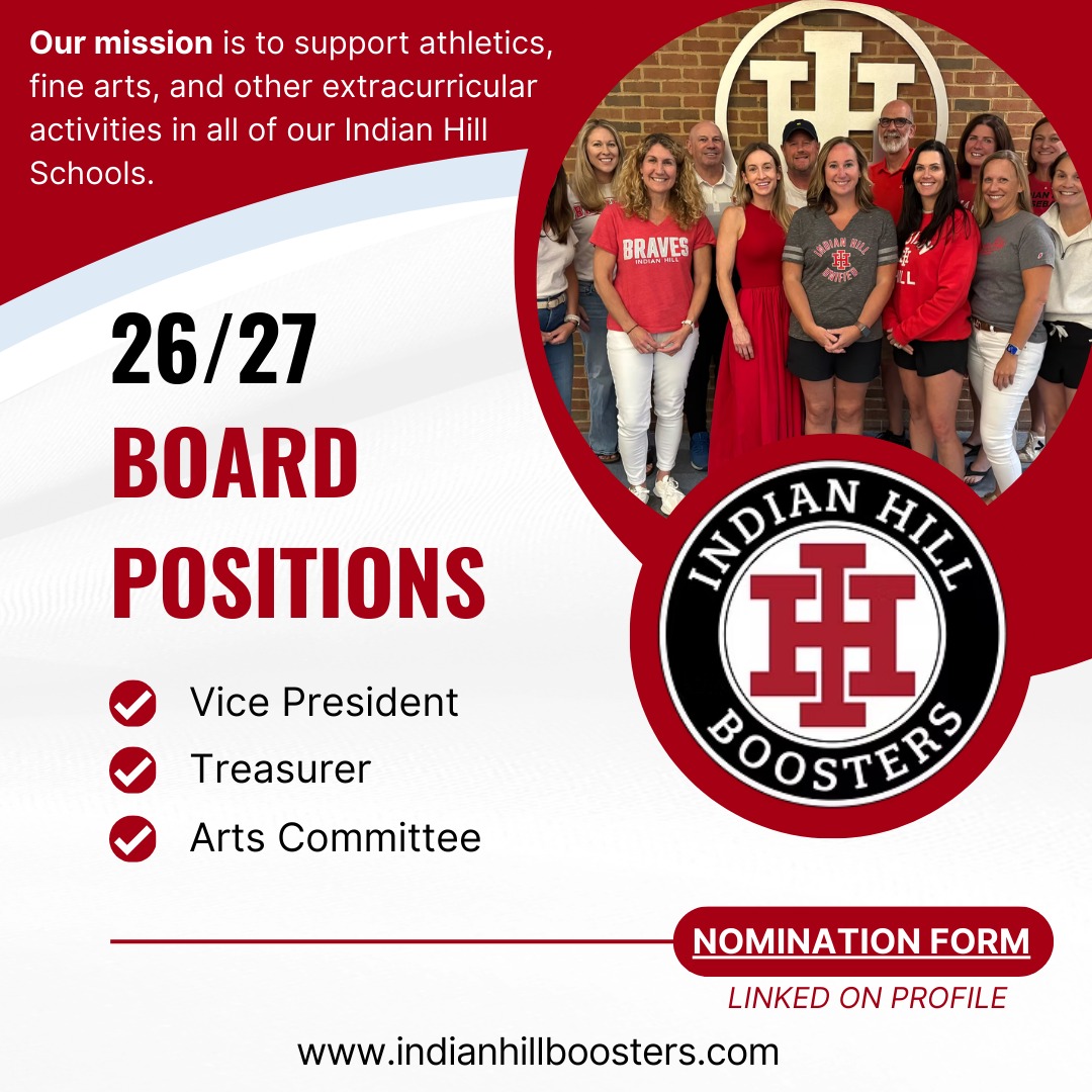 We are looking for volunteers that are ready to help make a difference in our students’ experiences. Interested in JOINING, check out our nomination form on our profile. 📣 Shout out to our 25-26 Boosters sponsors: Neyra Paving, Camargo Trading, Jaguar Land Rover Cincinnati, John R. Jurgesen Co, Sibcy Cline, Bahl & Gaynor, Oyler Hines, Scarlett & Gray, Dial One Security Inc, Cincinnati Vision Group