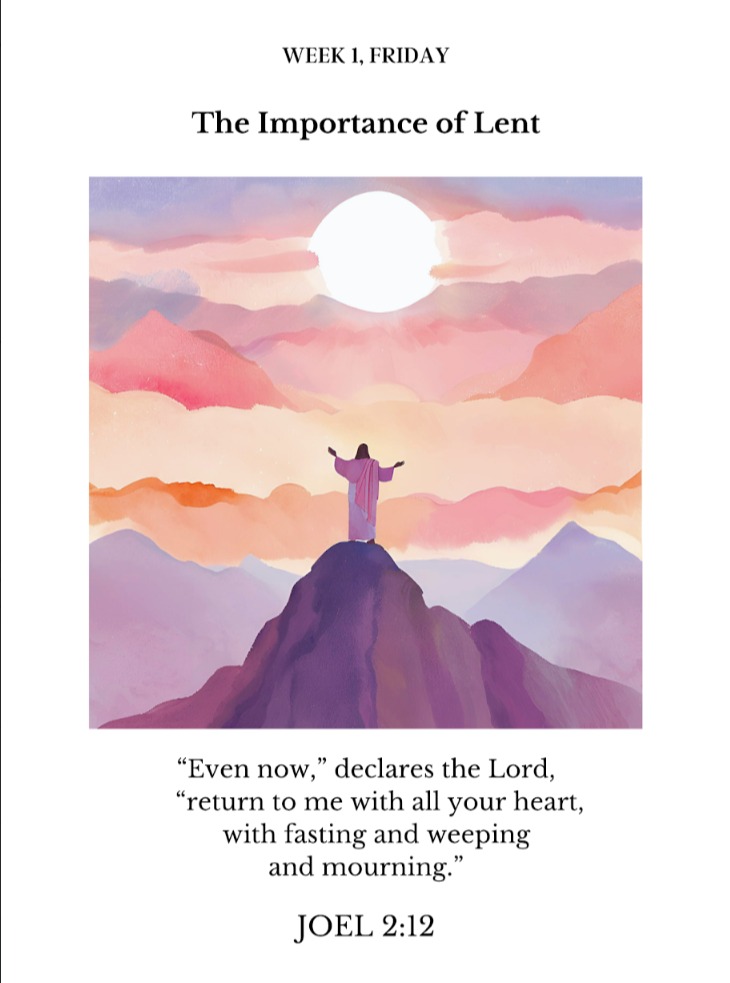 "Even now", Declares the Lord, "Return to me with all your heart, with fasting and weeping and mourning." Joel 2:12
www.womenschristianfellowship.org