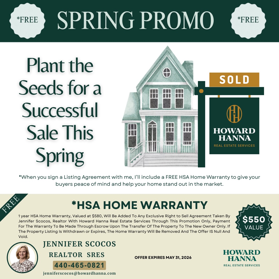 f you’re thinking about selling in North Royalton, Parma, Brunswick, Broadview Heights, or nearby communities, now is the time to prepare. When you list your home with me, I’ll include a FREE 1-year HSA Home Warranty giving buyers confidence and helping your home stand out in a competitive spring market. #HSAHOMEWARRANTY