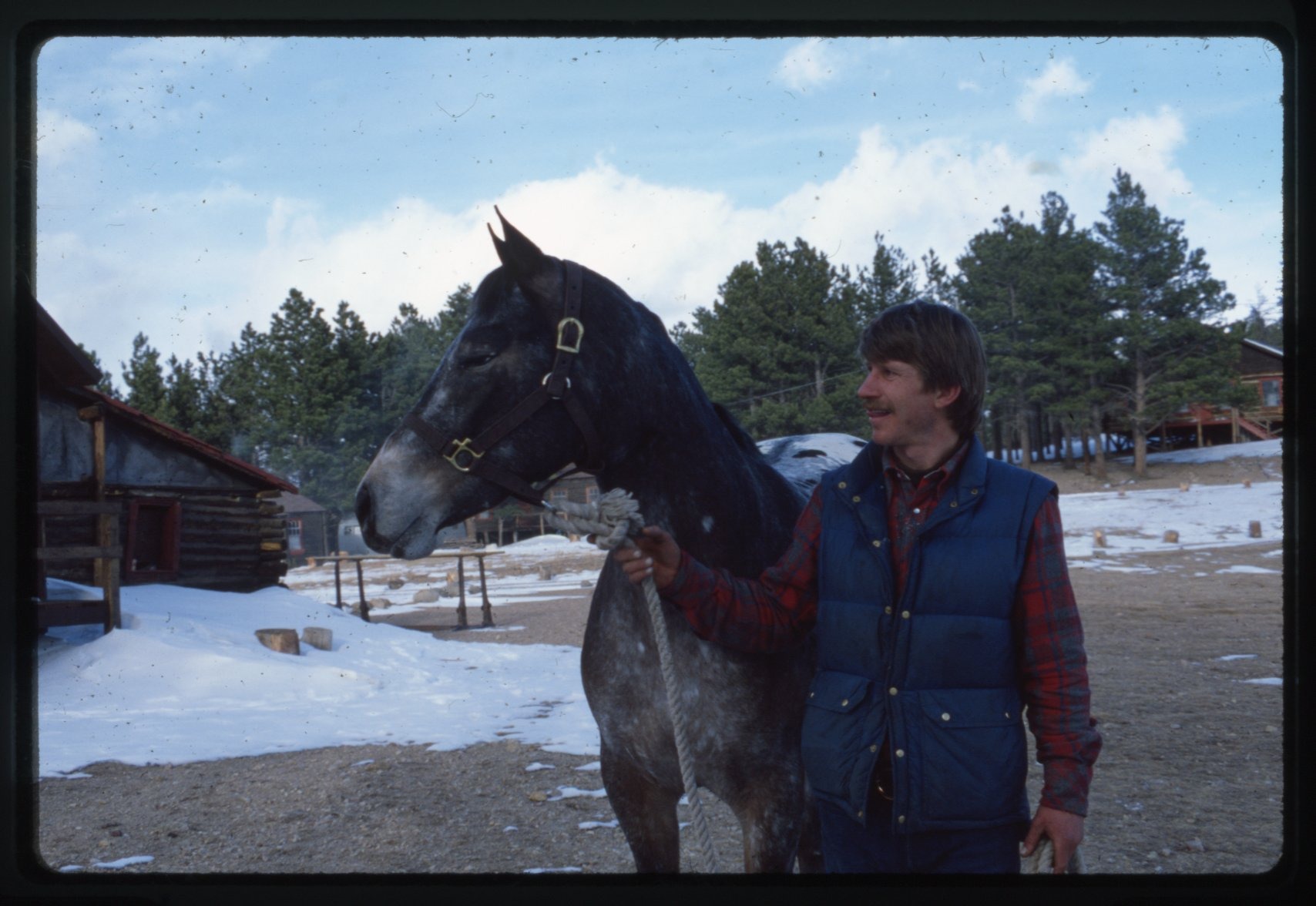 In honor of the Chinese New Year, we thought we would share some photos of Mike and the horses throughout the years including Apache's first time being saddled! Also a photo from a pack-trip from many years ago.