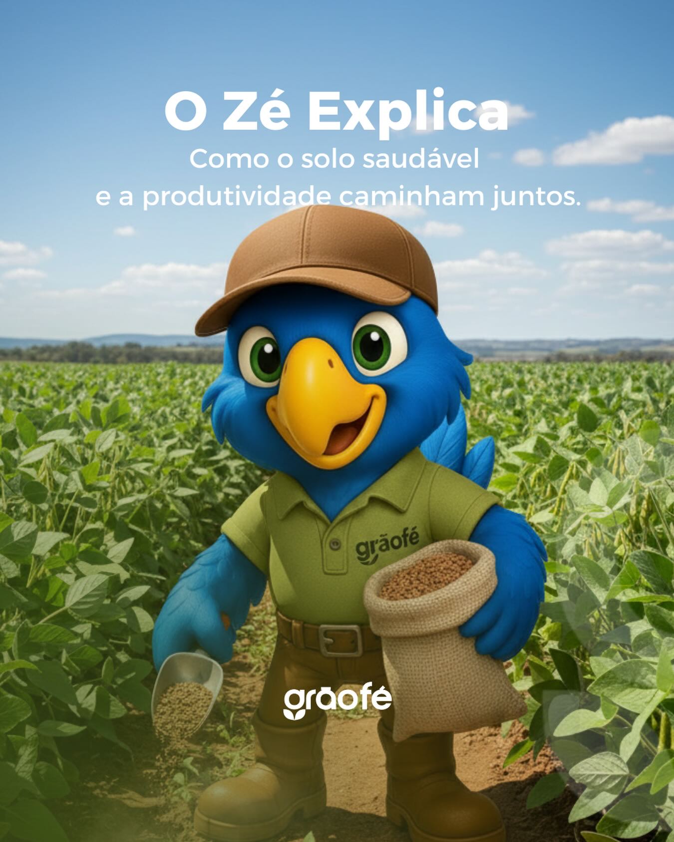 Crédito de carbono começa no solo.
Solo saudável, manejo inteligente e produtividade caminham juntos.
A GrãoFé está ampliando sua atuação no agro para fortalecer essa base.