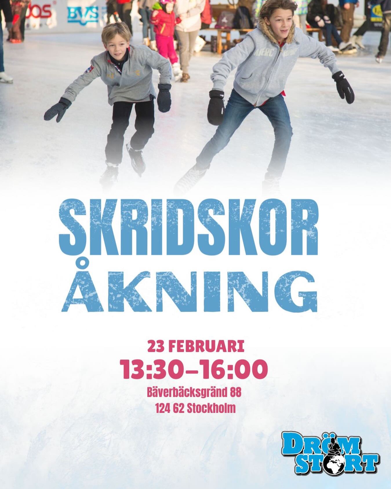 Välkommen på skridskoåkning med oss!
Ta med familj och vänner för en eftermiddag fylld av skratt, rörelse och isglädje ❄️💙
📍 Bäverbäcksgränd 88, Stockholm
🗓️ 23 februari
⏰ 13:30–16:00
Vi ses på isen!