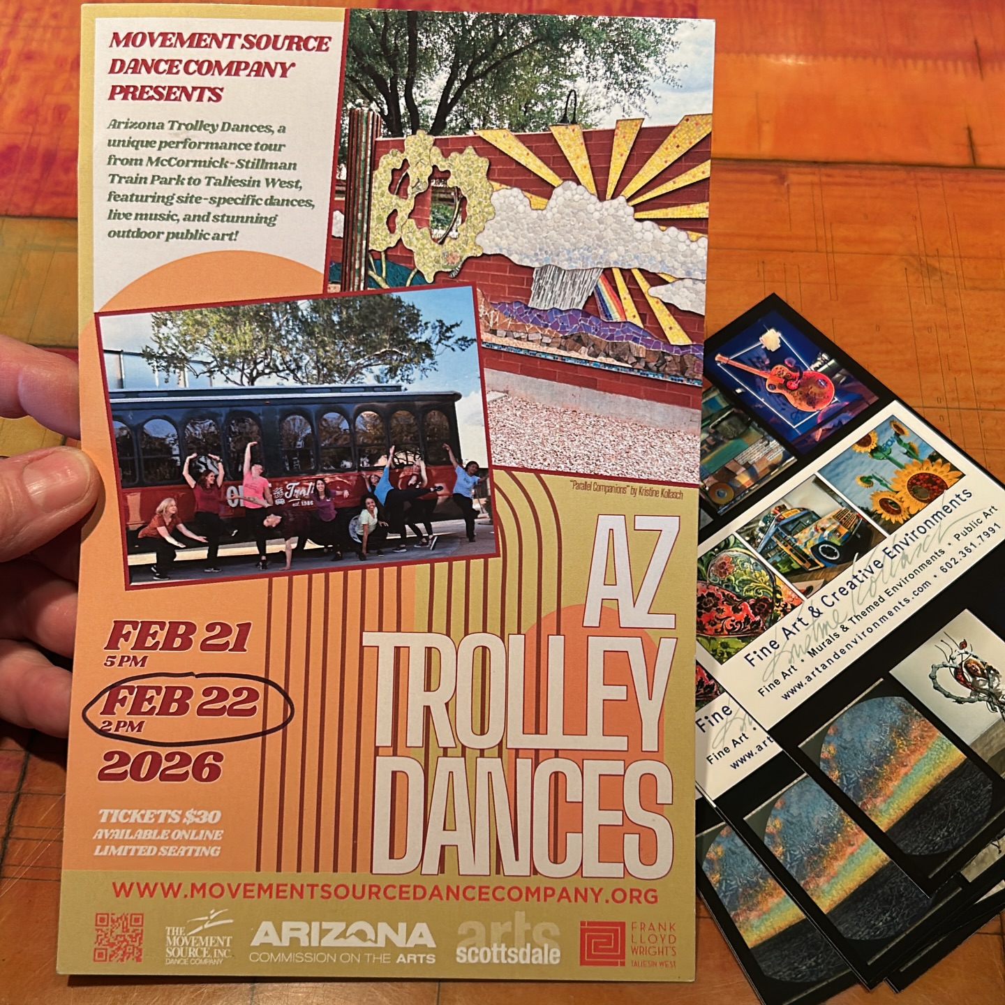 @movementsource Dance Company will be dancing around my public art project, “Parallel Companion” art the McCormick-Stillman RailroadPark in Scottsdale on Feb 21st and 22nd. You can join the trolley tour for a unique experience of site, specific dance, live music, and stunning outdoor public art. (www.movementsourcedancecompany.org). If you just want to see my specific piece, I will be there at 2 PM, February 22 to talk about my public art and enjoy the beautiful dance that will happen right in front of our eyes. I hope you’ll join me! #ArtAndEnvironments #ParallelCompanion #mccormickstillmanrailroadpark #scottsdalepublicart #MovementSourceDanceCompany