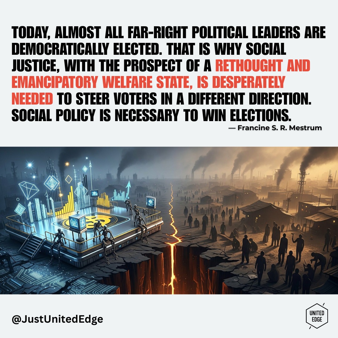 Inequality is a political and moral crisis shaping our global future. In “Social justice in the new world order”, we see how rising inequality, shrinking welfare states, and shifting geopolitics are redefining what justice means in our time. From the dismantling of social protections in wealthy nations to the urgent need for universal rights and inclusive policies, social justice must be central to how we build a more equitable and resilient world.
Now more than ever, justice has to guide how we rethink welfare, democracy, and global cooperation, because lasting peace isn’t possible without it. Dive deeper into the debate on inequality, power, and the future of social policy: https://bit.ly/4aH6RI0
#SocialJustice #NewWorldOrder #Inequality #GlobalJustice #HumanRights #EconomicJustice #SustainableFuture #Geopolitics #MultipolarWorld #PovertyReduction #EqualityForAll #SocialPolicy #InclusiveEconomy #JusticeForAll #GlobalSolidarity
