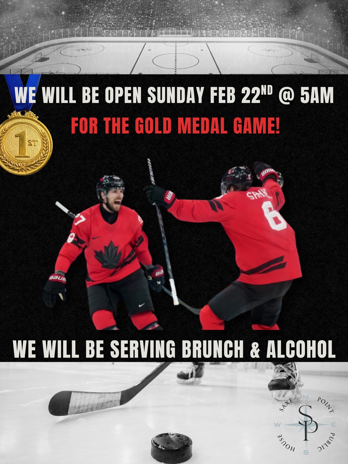 Pssst... did you know we’ll be opening to the public for 5am tomorrow (Sunday Feb 22nd?) for the Gold Medal game?🤭
We will be serving brunch & booze (nothing like an early morning mimosa or boozy coffee 🫠)
See you tomorrow bright & early? Share this with your friends & fam & call us to make a reso! 250.590.5519
.
.
#yyj #yyjlocal #localbusinessyyj #localyyj #yyjeats #yyjevents #yyjsports #esquimalt #esquimaltbc