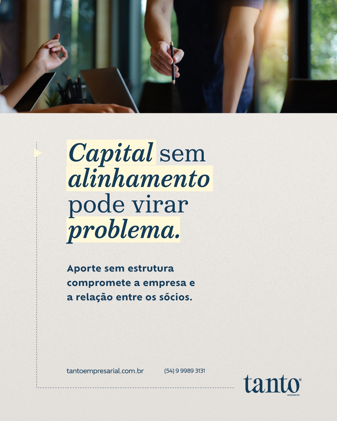 A entrada de capital em uma empresa exige mais do que entusiasmo.
Sem estrutura jurídica, contratos adequados e alinhamento entre as partes, o investimento pode trazer risco em vez de crescimento, tanto para investidores quanto para empreendedores.
Na Tanto, estruturamos operações de equity com foco em segurança jurídica, equilíbrio societário e crescimento sustentável.
📲 Fale com nossos especialistas.
�. . .
A parceira que você e o seu negócio tanto precisam. ☑️
👉 Contatos no link da bio https://linktr.ee/tantoempresarial
📲 WhatsApp (54) 9 9989 3131
💻 www.tantoempresarial.com.br
📧 contato@tantoempresarial.com.br
#TantoEmpresarial #ConsultoriaEstratégica #GovernançaCorporativa #PlanejamentoTributário #IncentivosFiscais #RecuperaçãoTributária #LicitaçõesComSegurança #CrescimentoComSegurança #EstruturaJurídica #InteligênciaFiscal