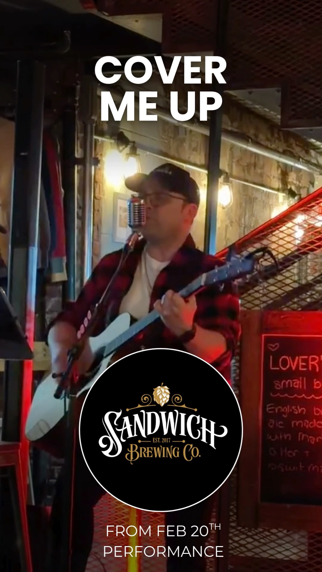 Great time at @sandwichbrewing last night. Thank you @eva_sings_live for the video and for gracing the room with your voice