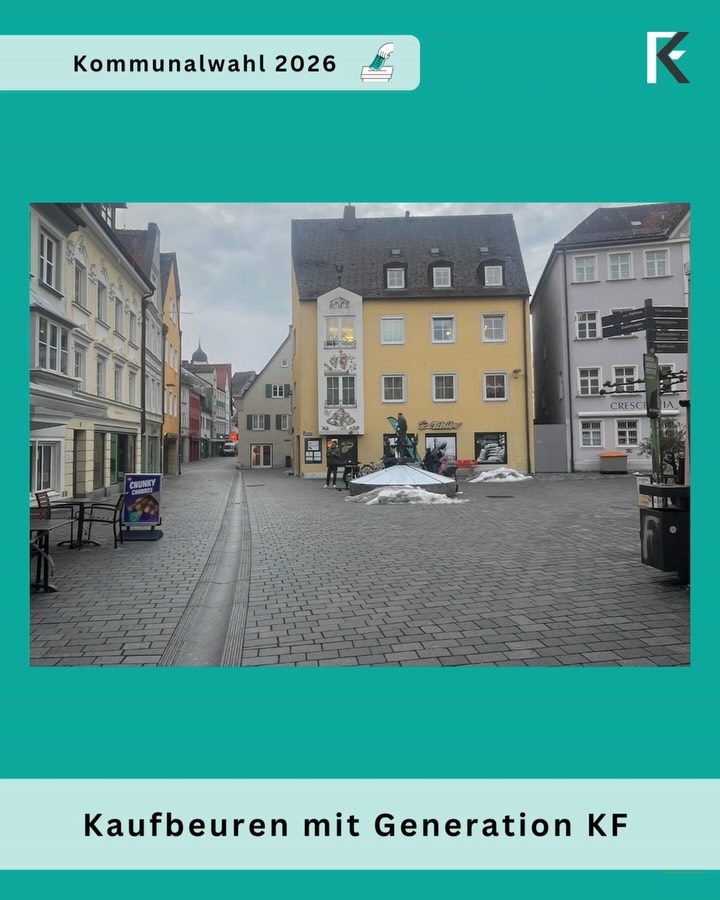 Du fragst dich, wie Kaufbeuren aussehen könnte, wenn du Generation KF wählst?
Wir zeigen dir in den nächsten Tagen mal ein paar Möglichkeiten, wie es so ähnlich aussehen könnte☺️
Wir starten mit dem Obstmarkt. Wie wäre es mit begrünten Häusern, Solarenergie und Ladenmöglichkeiten für E-Bikes?
Wie gefällt dir der Obstmarkt so?
Was würdest du dir noch wünschen?
Die Bilder sind mit AI gestaltet.
#generationkf #generationkfwahlkampf #generationkfkommunal2026 #kaufbeuren