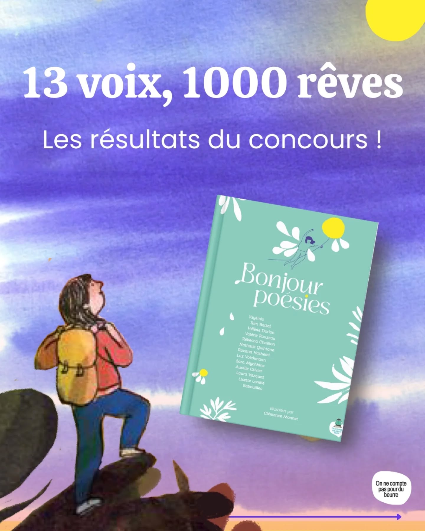 ✨️ Résultat du concours poétique ✨️
Félicitations à la classe gagnante de 6e du collège Joliot Curie de Longueau ! Les élèves se sont inspirés du poème "C’est complexe, un complexe" de @lisettelombe 📚
Un grand bravo aux participant•es pour avoir osé créer un texte en collectif ! Vos poèmes nous ont touchées, surprises, émerveillées. ☀️
#poésie #concours #poeme #rêve #jeunesse