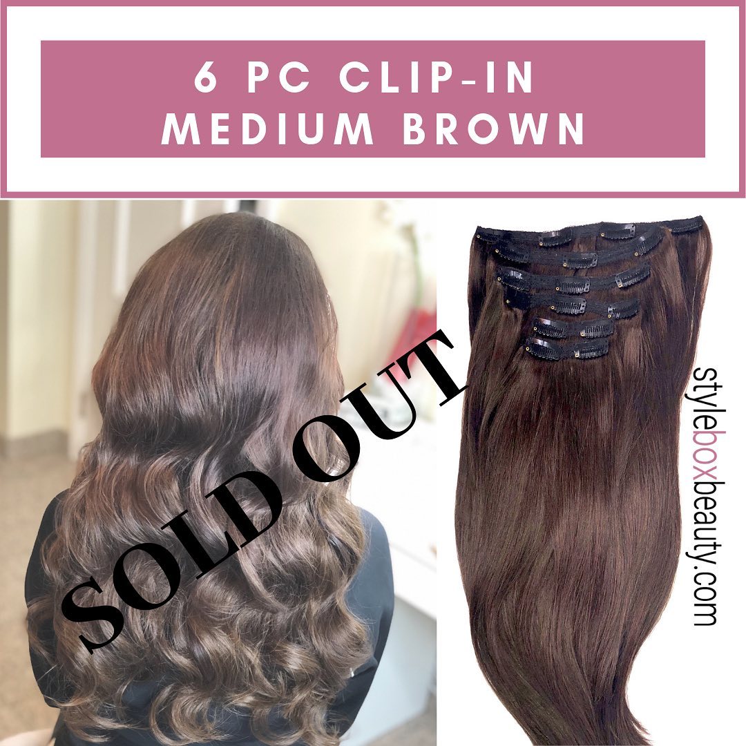 ***SOLD OUT*** #mediumbrown in our #clipinextensions we are trying to restock as quickly as we can! Thank You for your patience and most importantly for supporting our brand as we work hard to provide TOP QUALITY Hair!! #styleboxbeauty #hairextensions #remyhair #humanhair #naturalhair