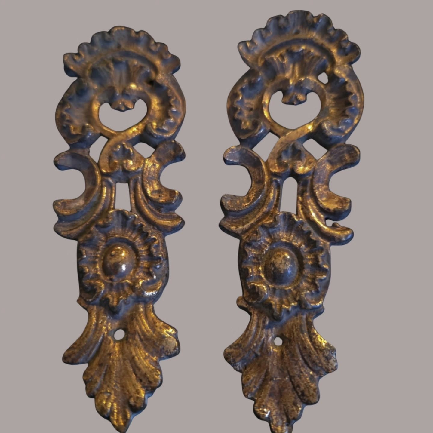 Antique Victorian Rococo Brass Keyhole Escutcheons – Pair | https://share.google/g5xfabNrjKnlUSQRg #stufftoyouandme #Objetdart