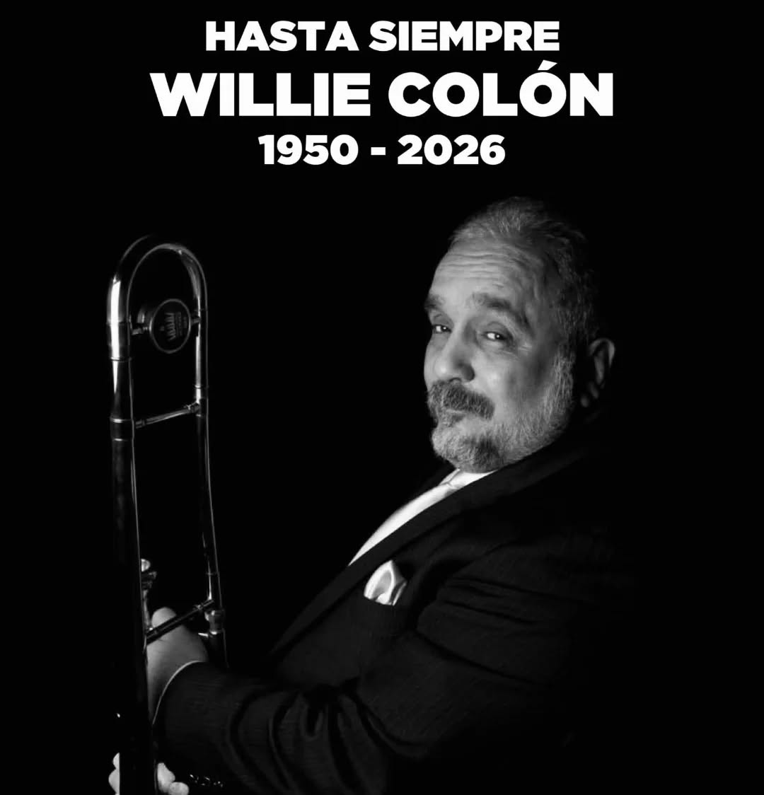 Nos duele anunciar la partida del genio de la salsa, "EL MALO" WILLIE COLÓN. Un artista cuyo aporte al género de la salsa es inconmensurable, su salsa intelectual, romántica, con crítica social, su iconica e inconfundible fuerza en los vientos caracterizada por su interpretación profunda en el trombón nos queda como legado de pasión musical que nos seguirá haciendo reflexionar y bailar a su vez.
Maestro Willie, lloramos tu partida y te homenajearemos disfrutando de tus canciones.
Hasta siempre, GRACIAS POR TANTA BUENA MÚSICA. 😭😭
#williecolón #williecolonmuere #luto #salsa #newyork