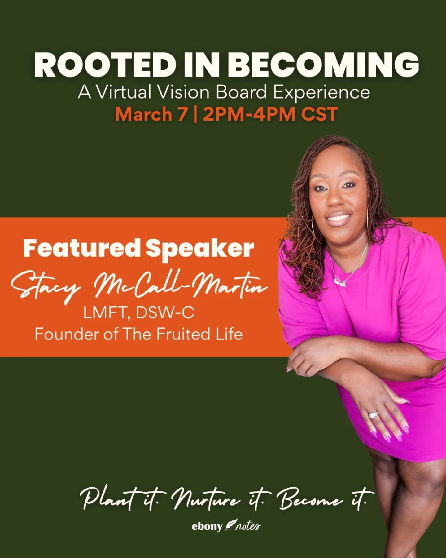 I’m honored to be speaking at Rooted in Becoming: A Virtual Vision Board Experience on March 7, and I’d love to invite you to join us.
This is not a typical vision board party. It’s a guided, intentional experience designed to help women slow down, reflect, and create vision rooted in identity, emotional wellness, and alignment. We’re focusing on who you are becoming, not just what you want to accomplish.
I’ll be sharing about emotional grounding, self-compassion, and how to grow in a way that is sustainable and gentle. Vision without emotional care leads to burnout. Vision with wholeness leads to peace.
If you’ve been craving clarity, rest, and a softer way to grow, this space was created for you.
You can reserve your seat here:
https://event.getbookt.io/rooted-in-becoming-a-virtual-vision-board-experience&thefruitedlife (in my stories too)
I would love to see you in the room.