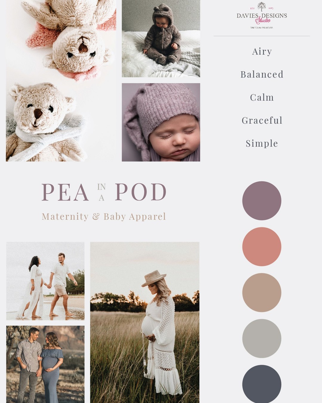 🍼✨ Just wrapped up this dreamy mood board for a maternity & baby apparel brand, and we’re swooning!
💫 This board is all about capturing the essence of “airy,” “balanced,” “calm,” “graceful,” and “simple.” 🌸🧸
With modern yet subdued hues and heartwarming images of moms-to-be and little ones, we’ve created a serene and sophisticated vibe.
Ready to bring your brand’s vision to life? Let’s chat! 📧
www.daviesdesigns.net/client-application
#BrandMoodBoard #MaternityAndBaby #DesignDreams #BrandAesthetic #DaviesDesignsStudio
