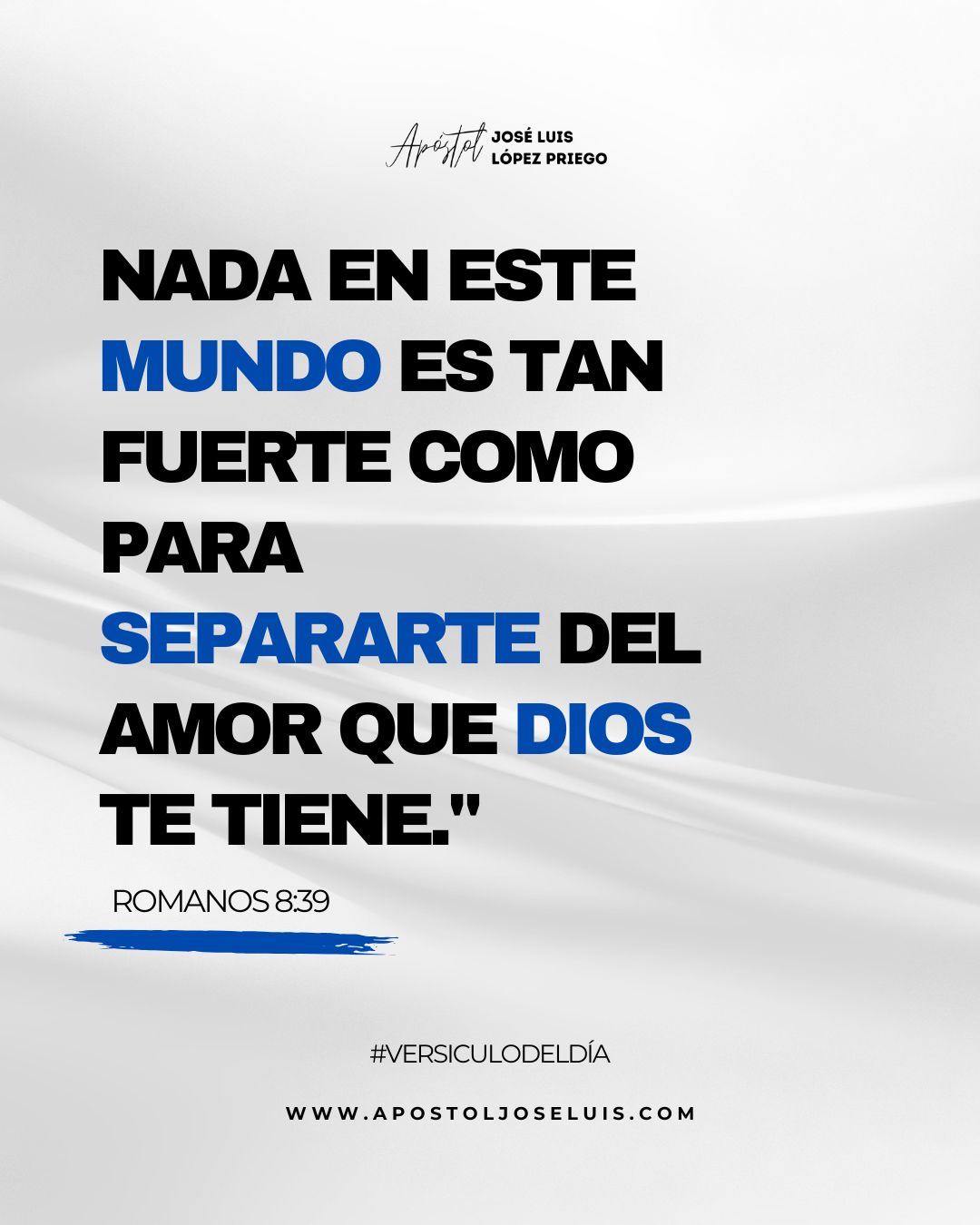 💖✨ "Nada en este mundo es tan fuerte como para separarte del amor que Dios te tiene." (Rom. 8:39) ❤️🕊️ Deja que Su amor te envuelva y transforma tu vida. ¡Comparte este mensaje y deja que otros también sientan Su amor! 🙌✨
Mensajes, Enseñanzas y más en
>> www.apostoljoseluis.com <<
#apostoljoseluis #bendiciones #god #Dios #gospel #evangelio #cristianos #yosoyngi #ngiglobal #sanidad #perdon #blogcristiano #enseñanza #mexico #familia #generaciones #palabradedios #vision #ApostolJLLP #FeEnDios #TransformaciónDivina #NuevaVida #avivamiento2025