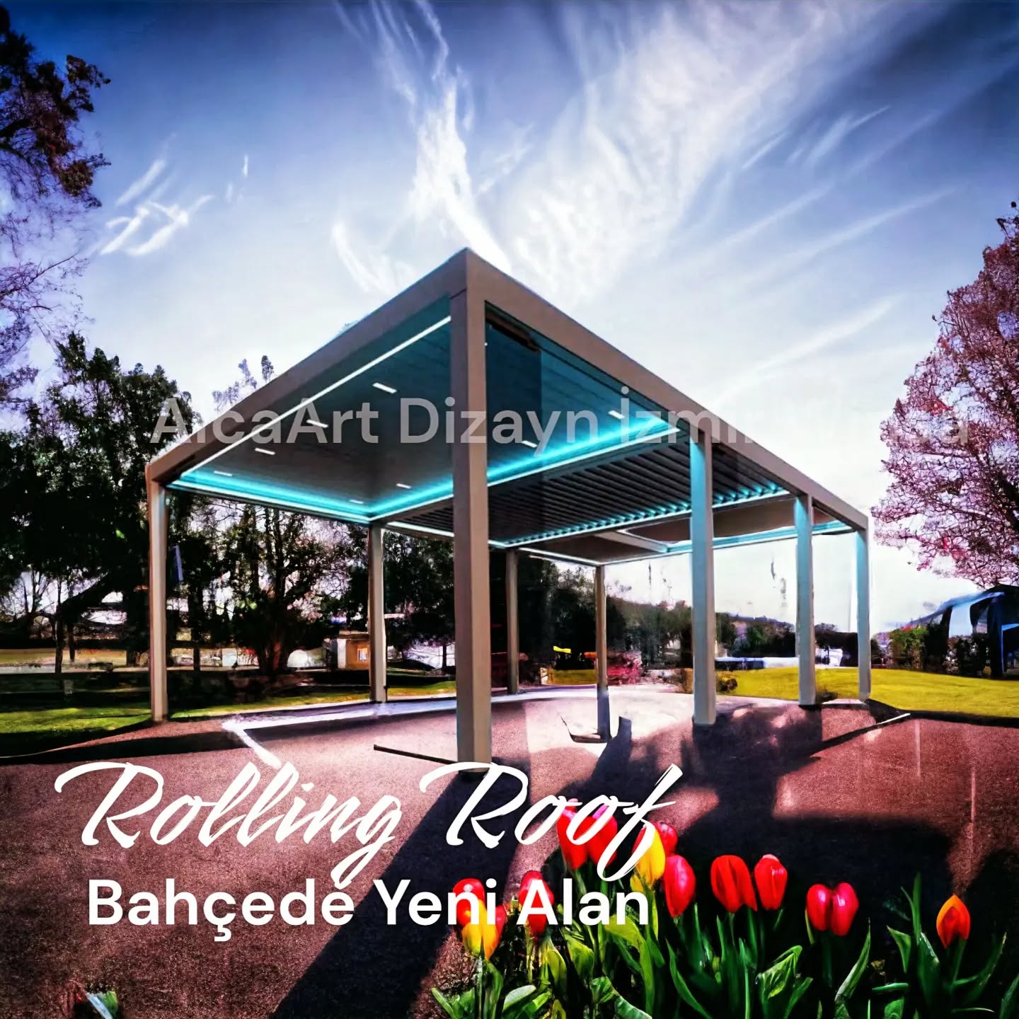 Yeni kış bahçeniz. Tavan tamamen açılabilir dört mevsim rahat kullanım. Rolling Roof tam açılabilir tavanlı gölgelendirme sistemi.
#cesme #bodrum #alacati #izmir #muğla #dalyan #ortaca #seferihisar #rollingroof #gölgelendirme #tente #kışbahçesi #albertgenau #winsa #alcaart #izwinsa #garden #home #design #consept