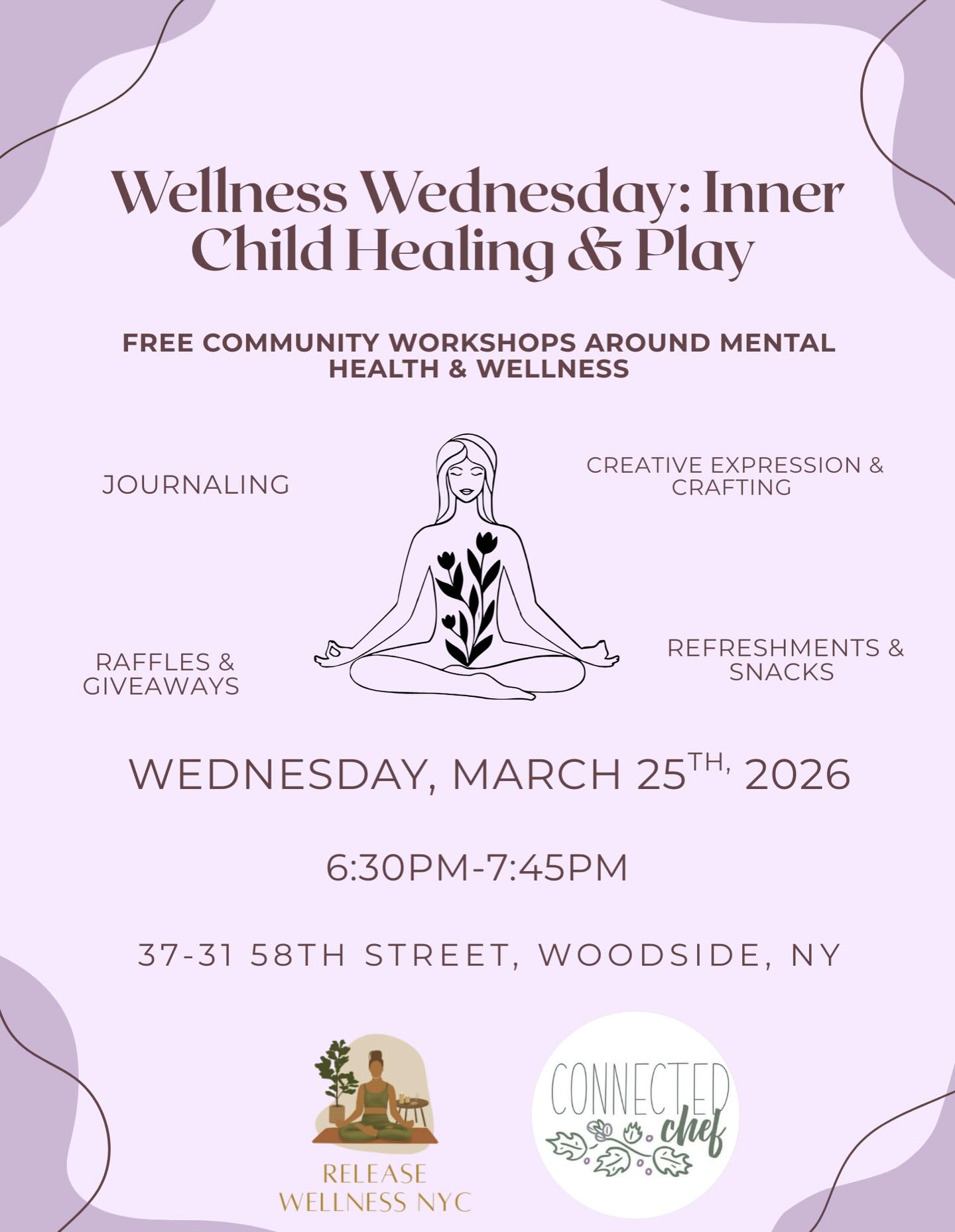 Join us in person for an evening centered on reconnecting with & healing your inner child at our Free Wellness Wednesday community event. Reconnect with joy, play and your inner child through reflective journaling, therapist led discussion and other healing activities
Event Highlights:
✨ Community healing circle led by licensed therapist
📔 Journaling prompts to connect with your inner child
🖼️ Creative expression & art activities to foster joy and play
Link in bio to register 🔗 ✨💐💕
