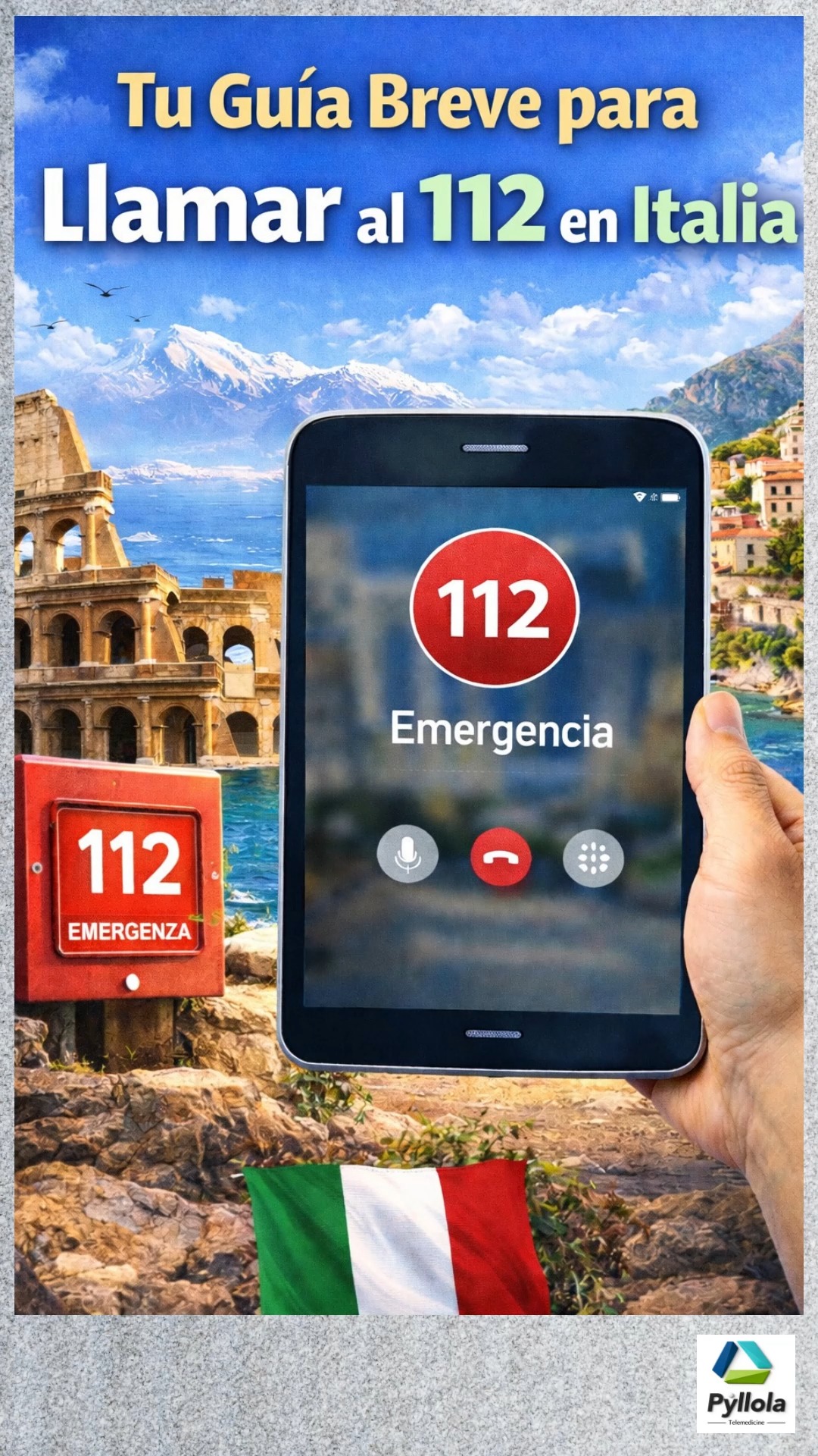 ¿Sabías que el 112 es el número universal de emergencias en Italia? 🇮🇹🚑 No importa si no hablas italiano fluido, el sistema te geolocaliza al instante. 📍 Aquí tienes las palabras clave que debes conocer para una respuesta prioritaria. ¡Guarda esta guía! #Italia2026 #ViajesSeguros #ConsejosViajeros #SaludEnItalia #112Emergencia #viajararoma #españolesenitalia #primerosauxilios
#viajarpormilan #viajerosmexicanos #seguridadviajera
#turismoitalia #nomadasdigitales #emergencias