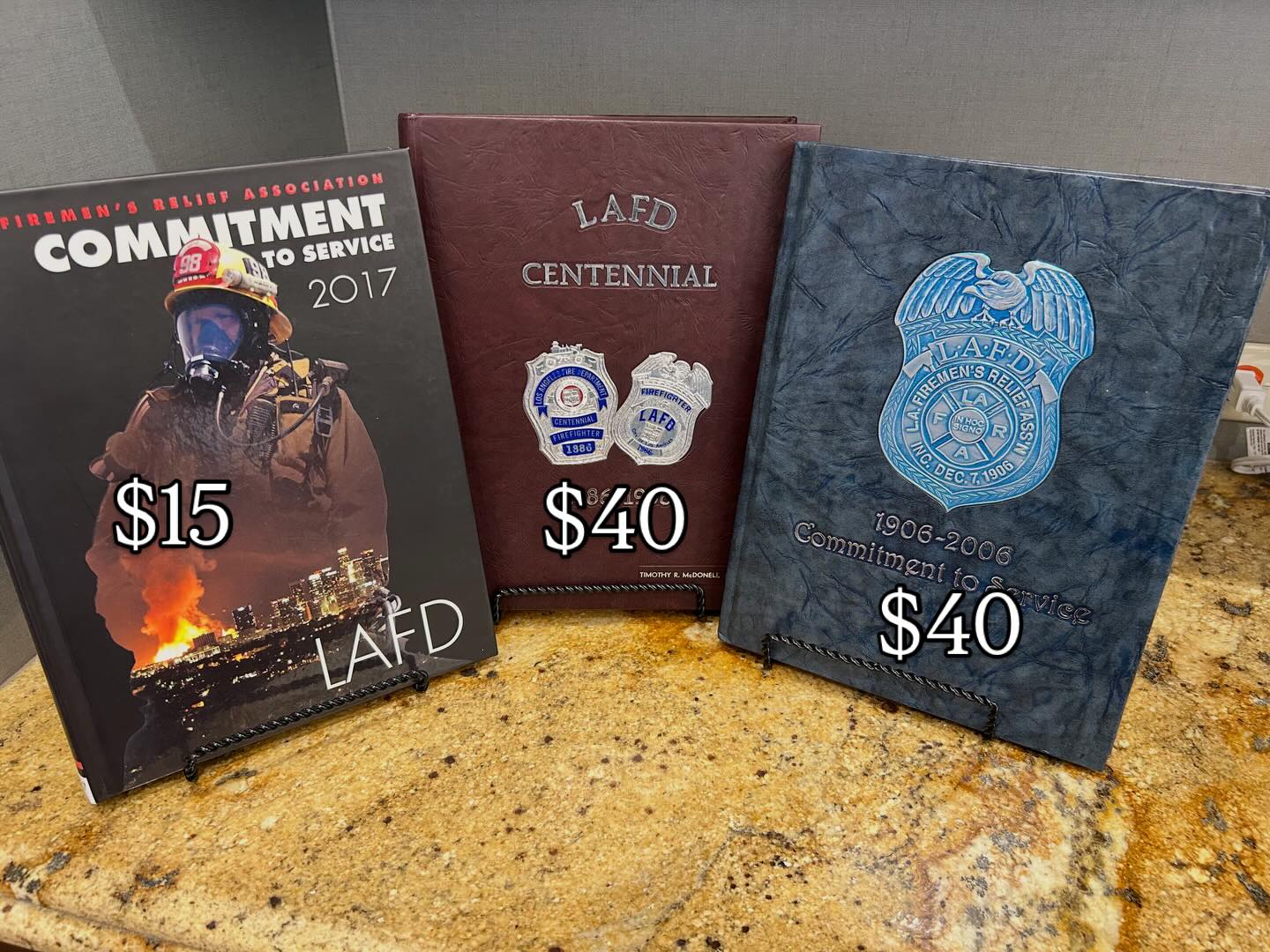 Los Angeles Fire Department Commitment to Serve. Check out these new books at the Friends of the Camarillo Library Bookstore behind the front desk. #friendsofthecamarillolibrary #lafd #camarillo #read #donate