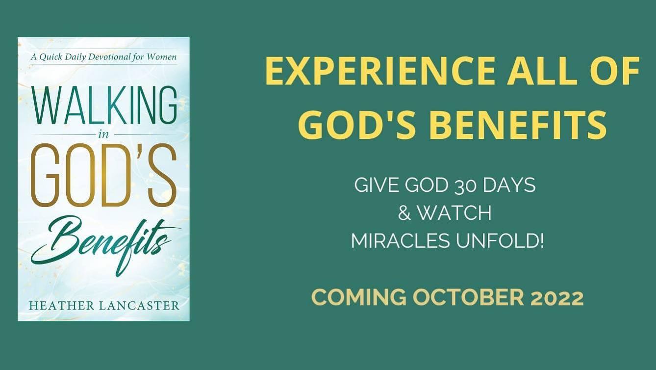 Looking forward to the second devotional in the Make Life Better in 30 Days series. Launching October 11th! Stay tuned for more details! #walkingingodsbenefits
