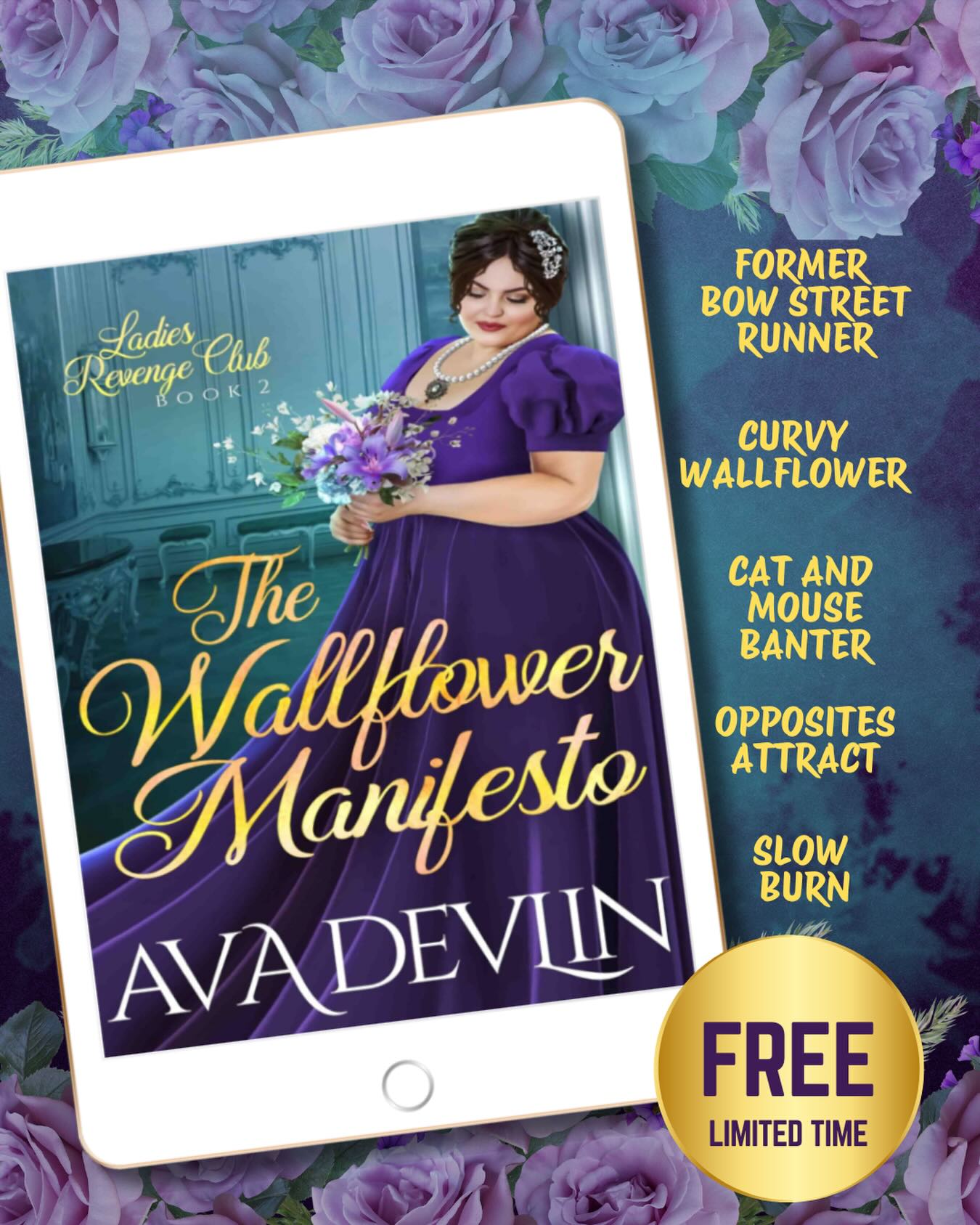 ‼️FREEBIE ALERT‼️
If you haven’t read Millie and Abe’s story, yet…. now is your chance!Wallflower Manifesto is F-R-E-E for a limited time!! This is the second book in the Ladies’ Revenge Club series.
Available here
https://amzn.to/49Bv9Tq
Former Bow Street Runner
Curvy Wallflower
Cat and Mouse Banter
Opposites Attract
Slow Burn
Millie Yardley has never fit the mold.
Older than her newly married sister, curvier than society deems fashionable, and perfectly aware that no one expects her to do much beyond fade quietly into spinsterhood, Millie decides to try something new.
When she accepts the position of lady’s companion to a formidable dowager countess, Millie returns to a London that looks different than the one she remembers. Suddenly, there seem to be many ways to be a woman. Bold ways. Complicated ways. Ways no one ever told her were allowed. Her pen can hardly keep up with every new thing she sees, all of it a revelation for girls like her: the wildflowers in a sea of English roses.
Abe Murphy isn’t stalking anyone! He’s investigating.
Former Bow Street Runner turned private agent, Abe is looking into a case on behalf of his housemate, London’s most notorious reformed scoundrel. The last thing he expects is to get caught by a sharp-eyed wallflower with a devastating mind and no patience for nonsense.
To distract her, he ropes her into an old jewel theft investigation he long ago gave up on. But Millie doesn’t give up. Not on a mystery, and not on a challenge like Abe Murphy.