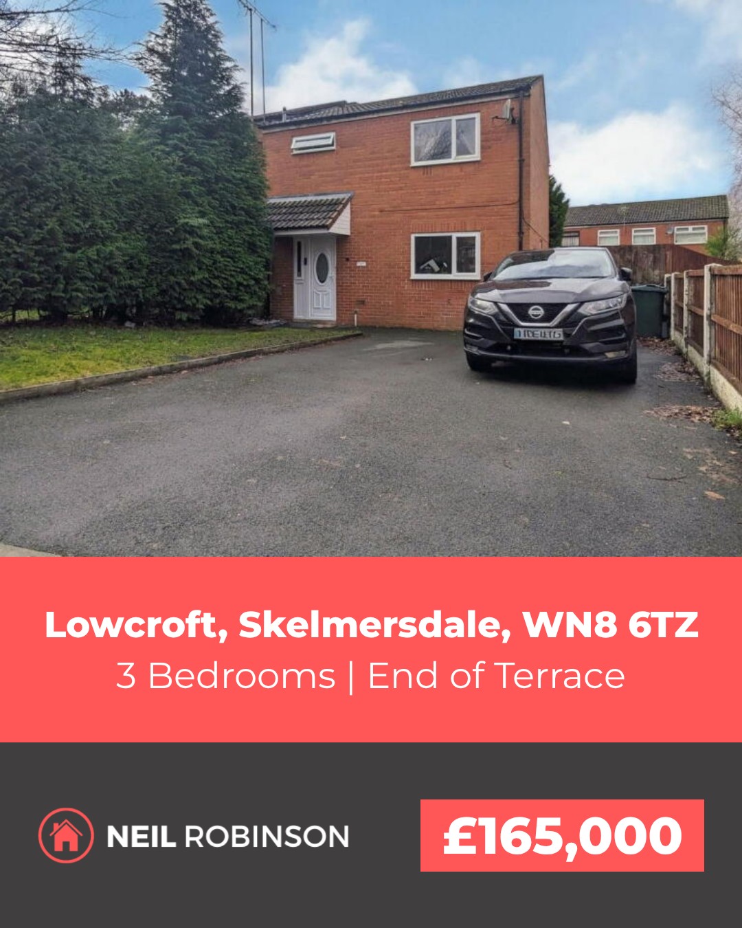 ✨ Featured Property For Sale ✨
📍 Lowcroft, Skelmersdale, WN8 6TZ
🏠 3 Bedroom, End of Terrace. £165,000
Spacious three bedroom end of terraced family home available for sale in the sought after residential area of Lowcroft situated in Ashurst, Skelmersdale.
◾ Fantastic Family Home
◾ Desirable Ashurst Location
◾ Fitted Kitchen & Dining Area
◾ Added Conservatory
◾ Downstairs WC
◾ Three Double Bedrooms
◾ Modern Fitted Bathroom
◾ Enclosed Large Garden
◾ Spacious Driveway
◾ Freehold Tenure
For more information please visit our website or contact us via:
📍 | Skelmersdale Office
📞 | 01695 355110
🌎 | www.neilrobinson.co.uk