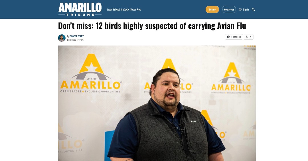 Local health officials are urging residents to use caution when encountering dead or injured birds. Several birds in the area are highly suspected of carrying avian influenza. While transmission to humans and pets remains rare, officials recommend avoiding direct contact and reporting concerns to the appropriate authorities. This is especially important for those in agriculture or who spend time outdoors. Staying aware and taking simple precautions can help protect both your family and our broader community. Visit the link in our bio to read more. #TheRANGE #PanhandleAg #PublicHealth