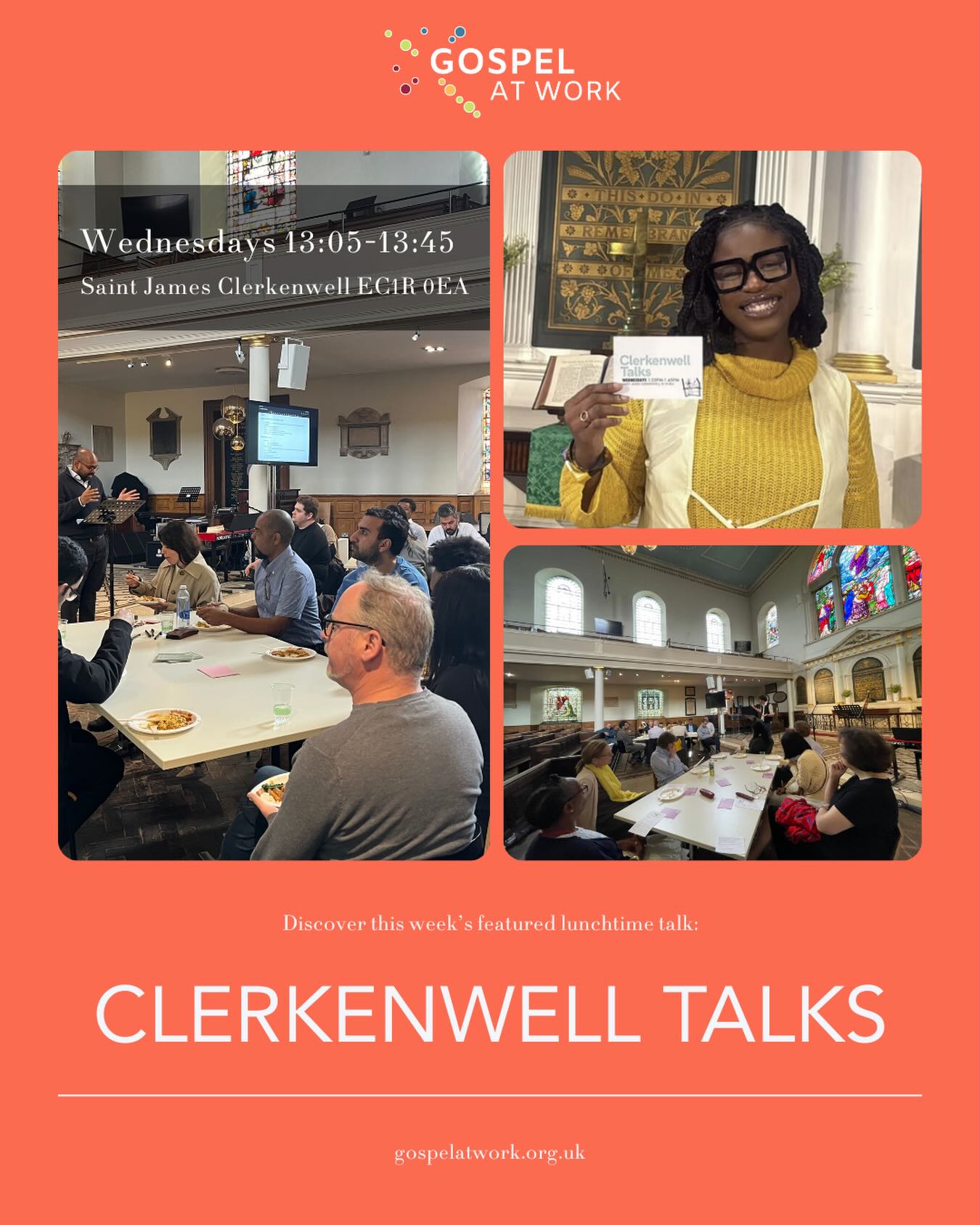 The Clerkenwell Talks: this week’s featured lunchtime talk!
Would you call yourself Spiritual? Can Christians use manifestation or crystals? How accurate is Hollywood’s take on demons?
Join Clerkenwell Talks for a four-part series on Christianity and New Age Spirituality as we explore where these worlds meet, clash and affect our daily lives. For the final part of our series, we’ll interview Iona, a former New Age spiritualist, and learn about her powerful journey to discovering Christianity.
Part 1: Foundations & Frameworks | Wed, 25 Feb 2026
Part 2: Practices & Power | Wed, 4 Mar 2026
Part 3: Shadows & Spiritual Realities | Wed, 11 Mar 2026
Interview with Iona | Wed, 18 Mar 2026
📅 Wednesdays 13:05-13:45
📍Saint James Clerkenwell, EC1R 0EA
✉️ clerkenwelltalks@inspirelondon.org
🙏 Prayer meetings on Wednesdays 09:00
🛜 inspirelondon.org/clerkenwell-talks or follow on Instagram @clerkenwelltalks
#clerkenwell #spirituality #christianity #lunchtime #talk london