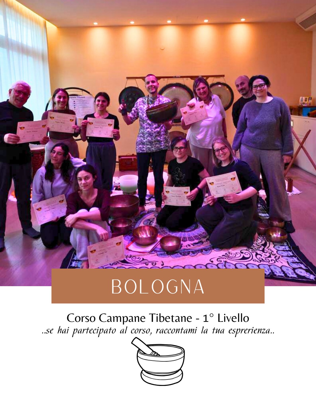 Alcuni momenti durante il Corso di Suonoterapia con le Campane Tibetane a Bologna.🎶
Grazie a tutti di aver partecipato 🙏🏻 ora diffondete anche voi Armonia ✨
#filippopigaiani #bagnodisuoni #campanetibetane #suonoterapia #handpanmusic