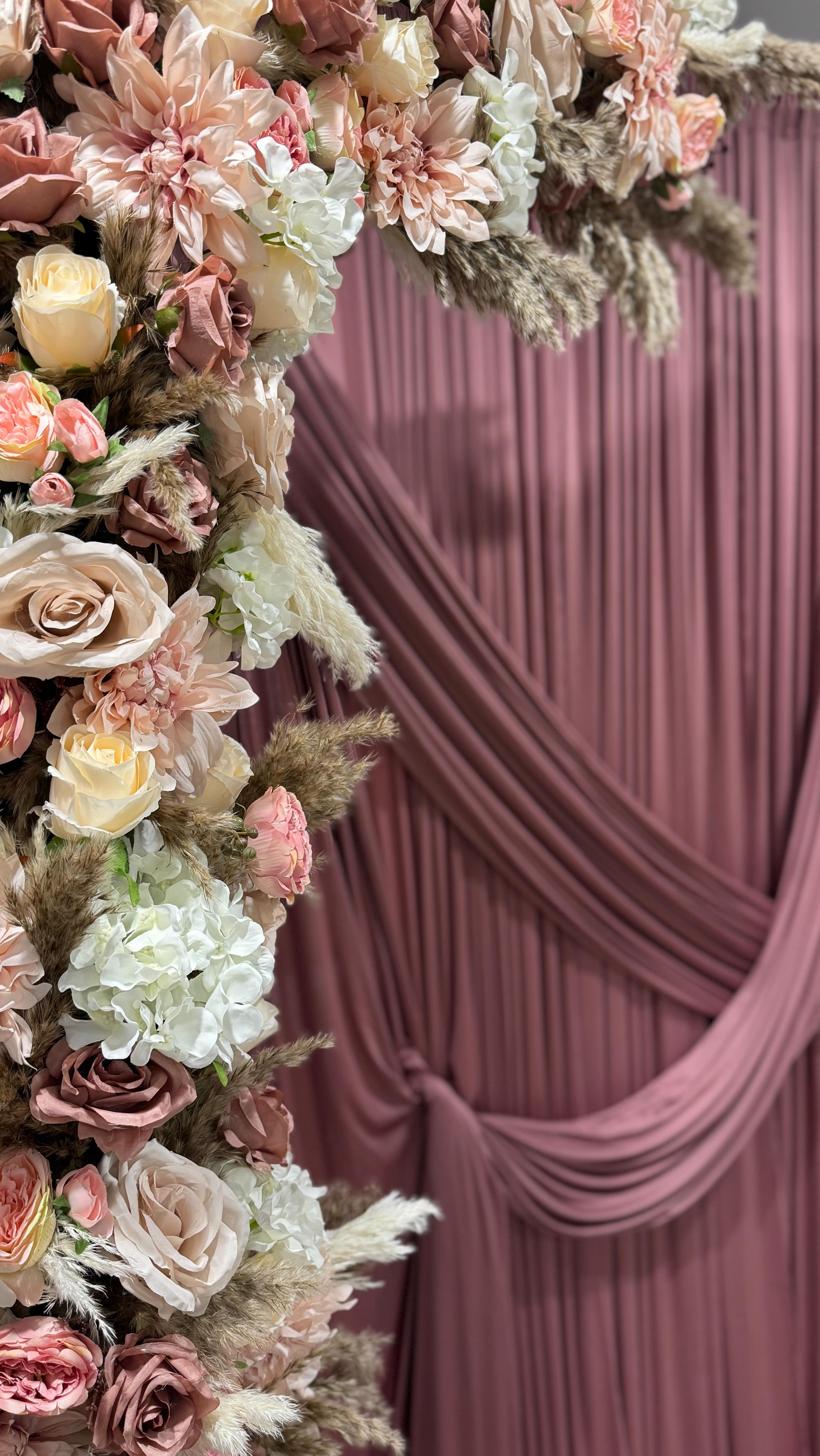 Cream + blush semi arch for the sweetest kind of celebration. 🤍🌸
#floralarch
#floralbackdrop
#eventstyling
#luxuryeventrentals
#blushandcream